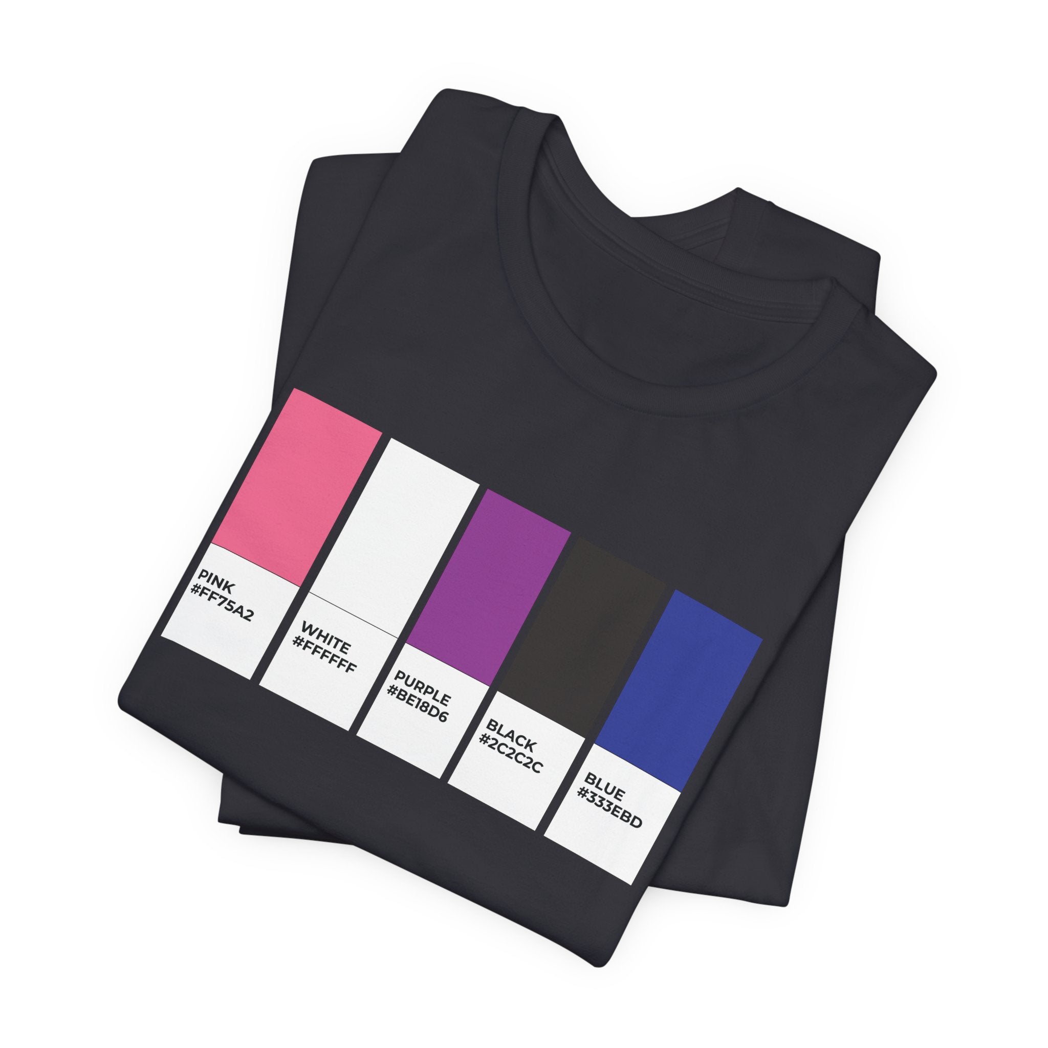 Funny Genderfluid Pride Flag Pantone Colors Unisex Jersey Short Sleeve T-Shirt