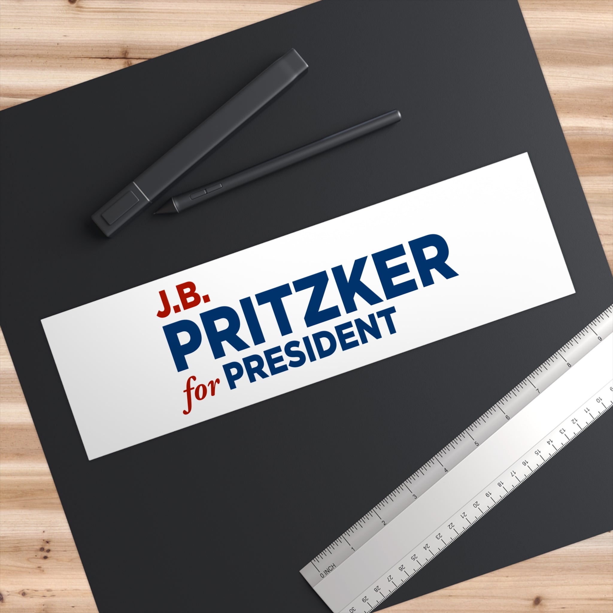 J.B. Pritzker for President Bumper Sticker — Political Campaign Sticker