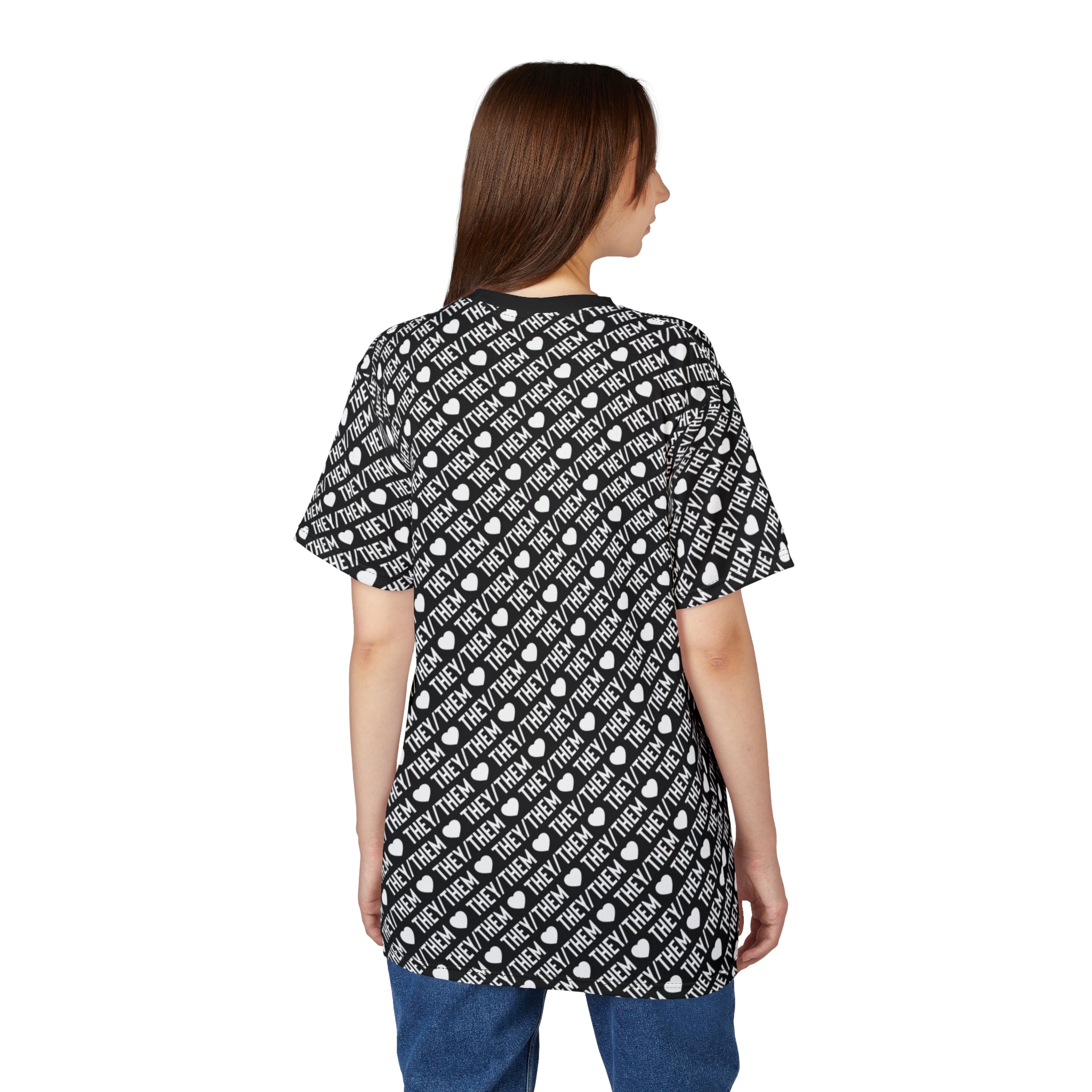 They/Them Monochrome Pride Pattern T-Shirt