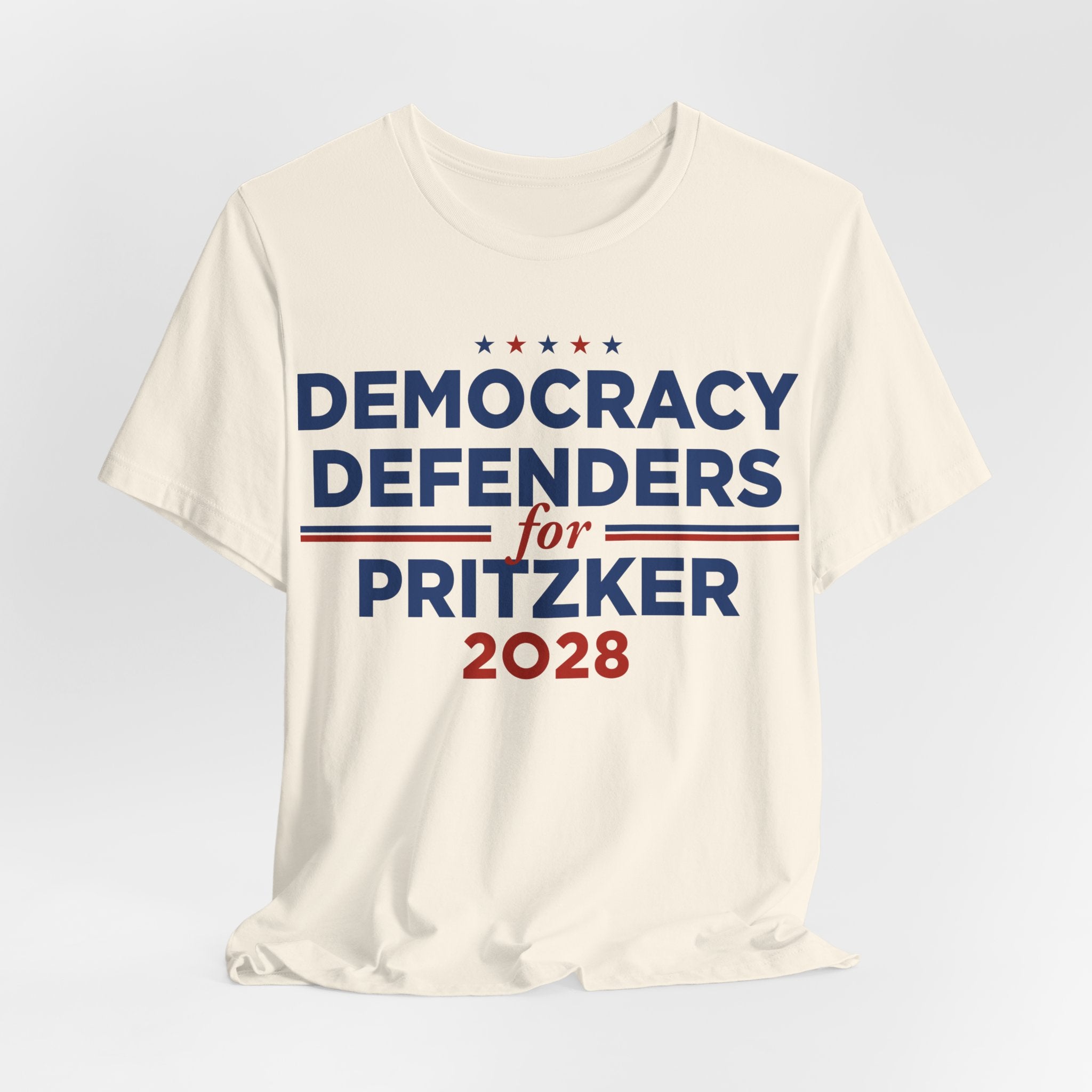 Democracy Defenders for J.B. Pritzker for President Campaign T-Shirt 2028