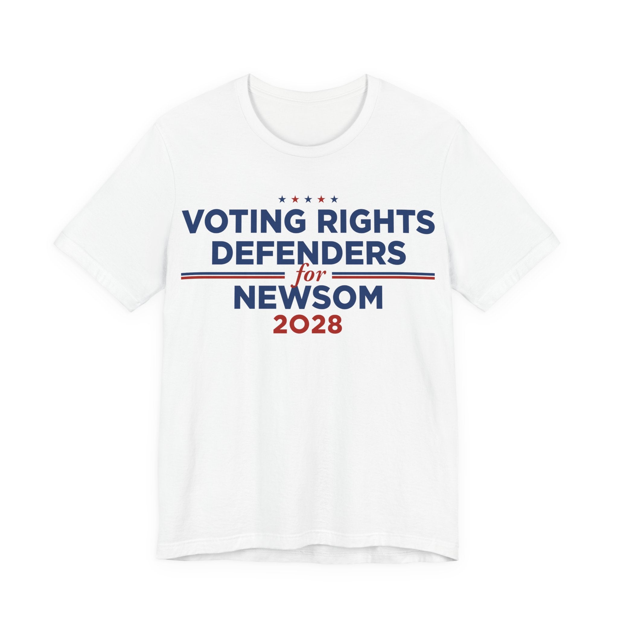 Voting Rights Defenders for Gavin Newsom for President Campaign T-Shirt 2028
