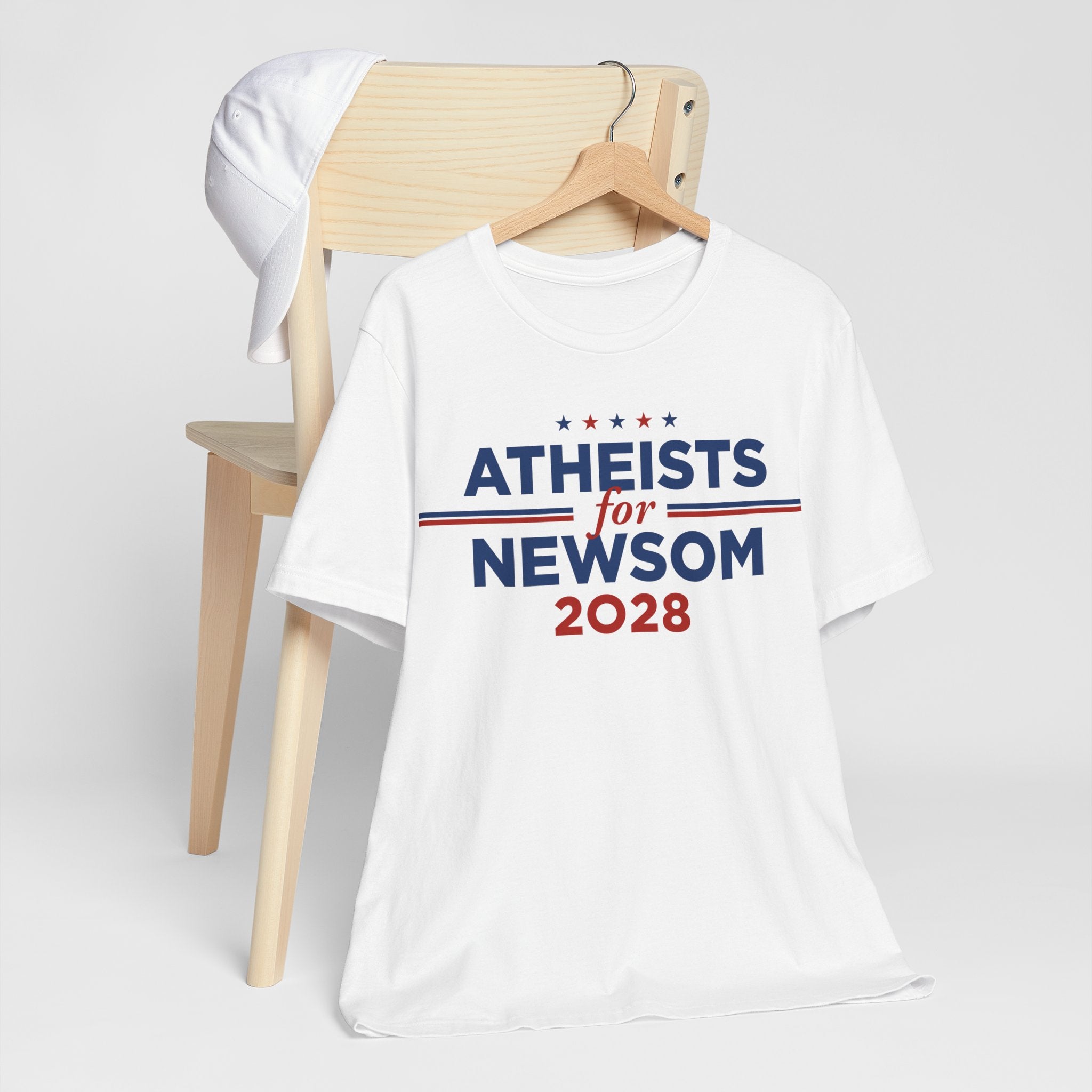 Atheists for Gavin Newsom for President Campaign T-Shirt 2028