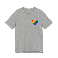 Rainbow Heart T-Shirt – Minimalist LGBTQ Pride Tee