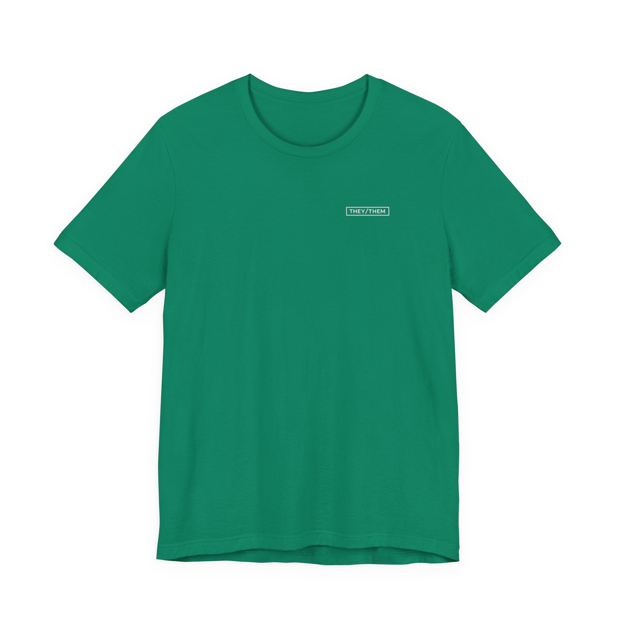 They/Them Pronoun T-Shirt – Minimalist Chest Graphic Tee