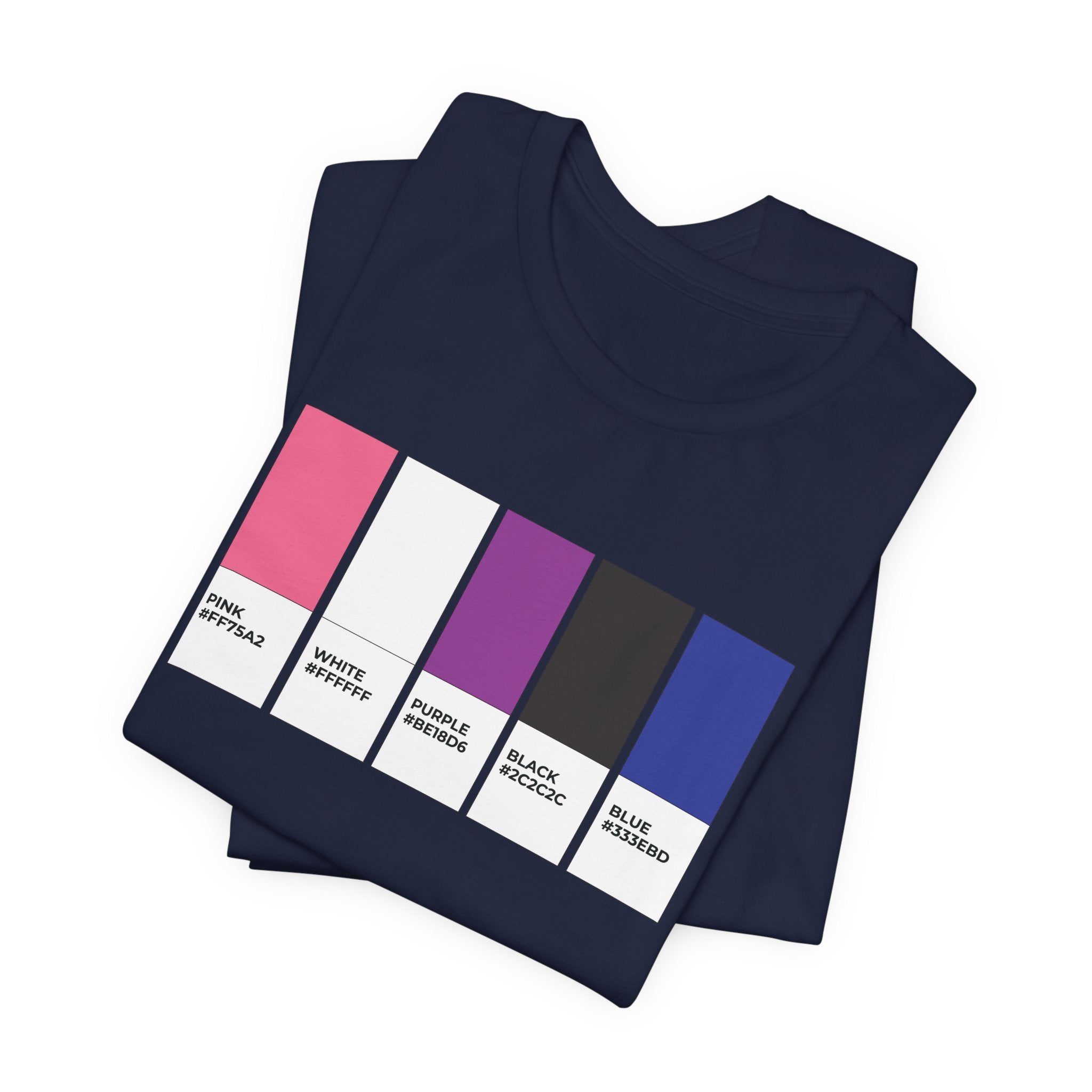 Funny Genderfluid Pride Flag Pantone Colors Unisex Jersey Short Sleeve T-Shirt