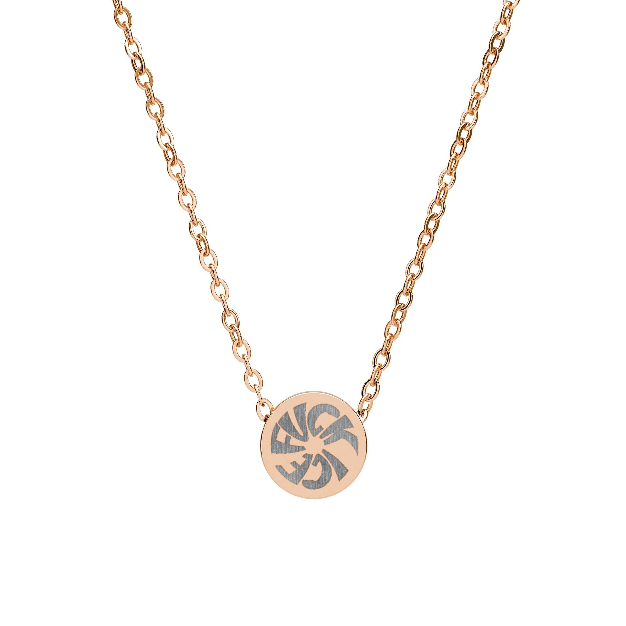 FUCK ICE Mini Circle Necklace — Engraved Disk Pendant