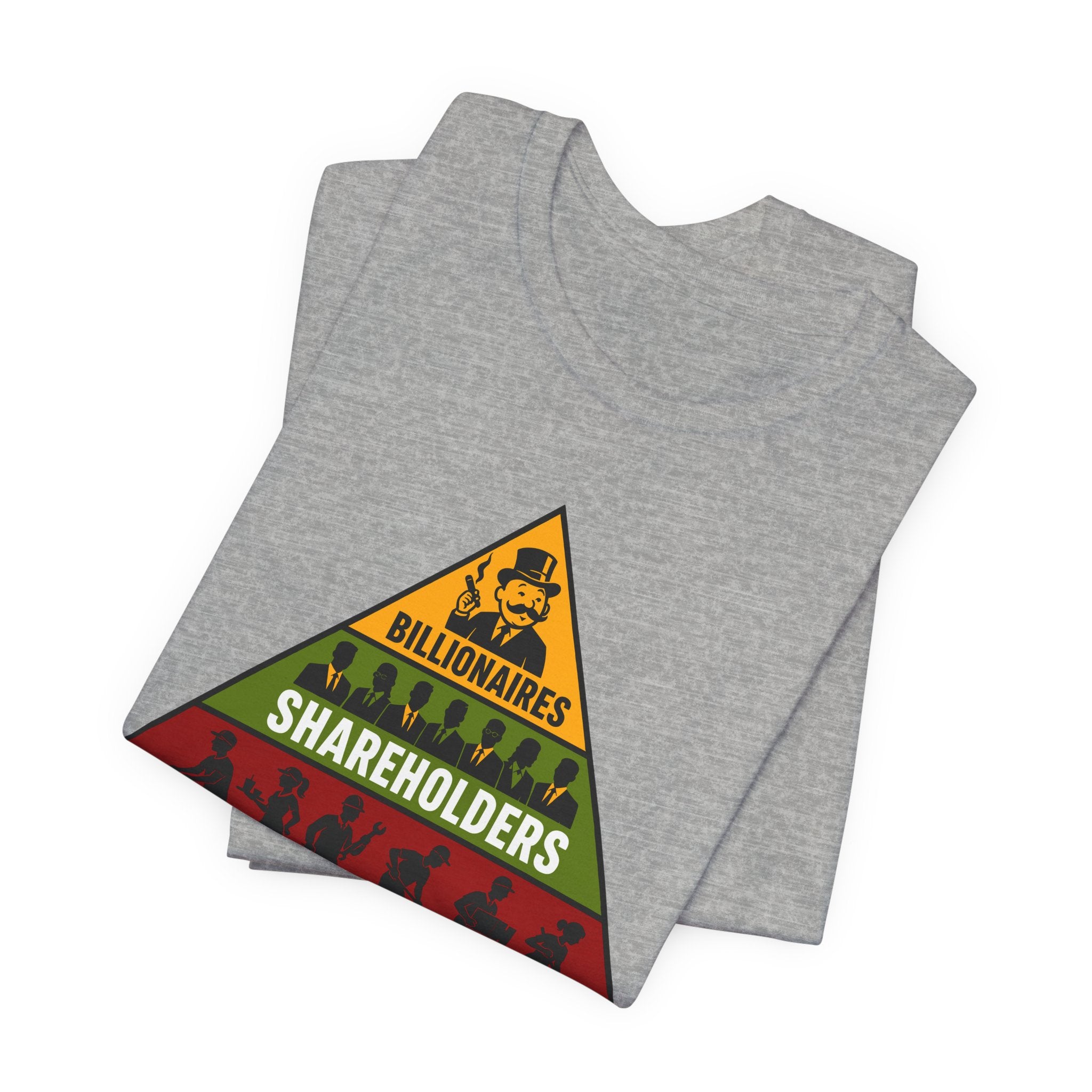 Capitalism Is a Pyramid Scheme T-Shirt | Anti-Capitalist Workers Rights Graphic Tee
