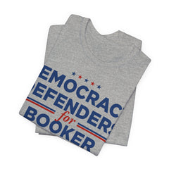Democracy Defenders for Cory Booker for President Campaign T-Shirt 2028