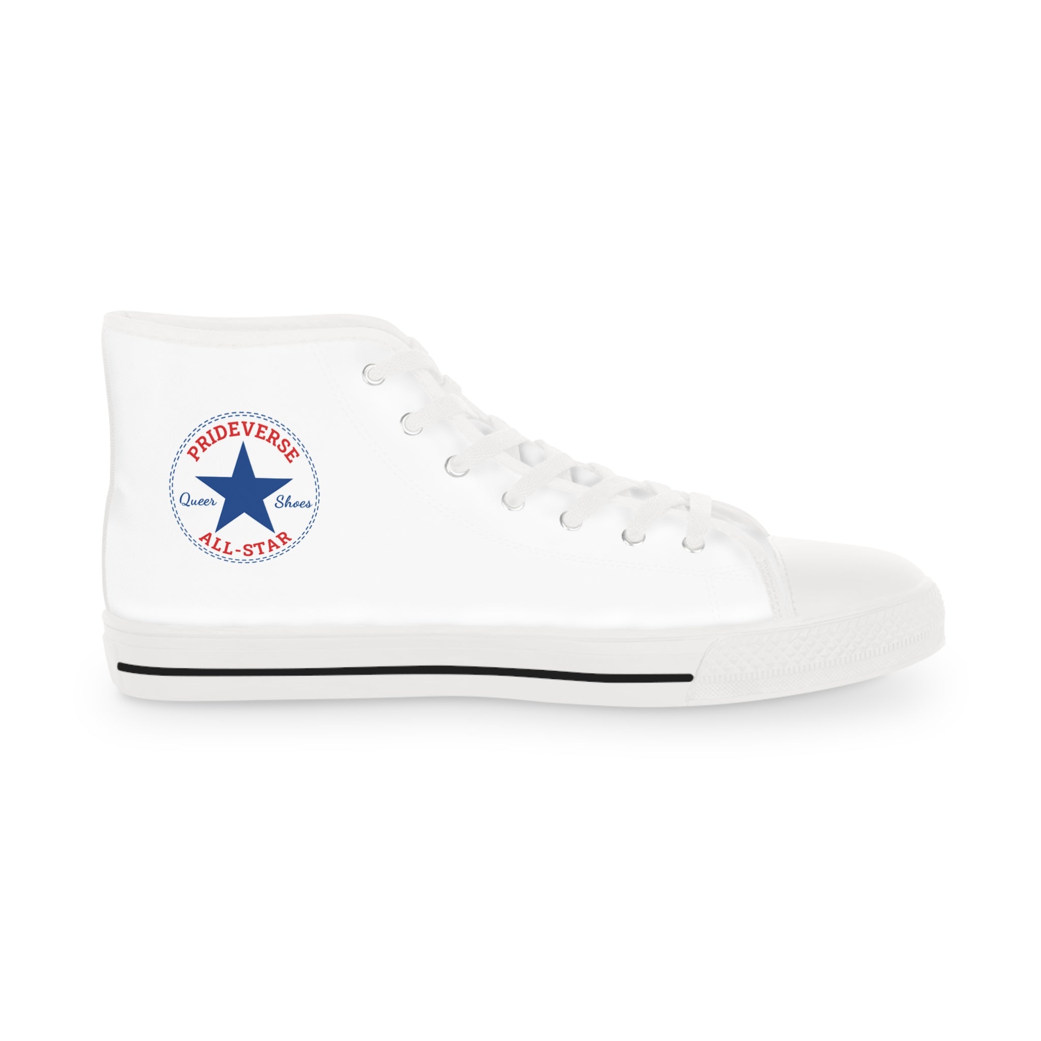 White Prideverse Men's High Top Sneakers