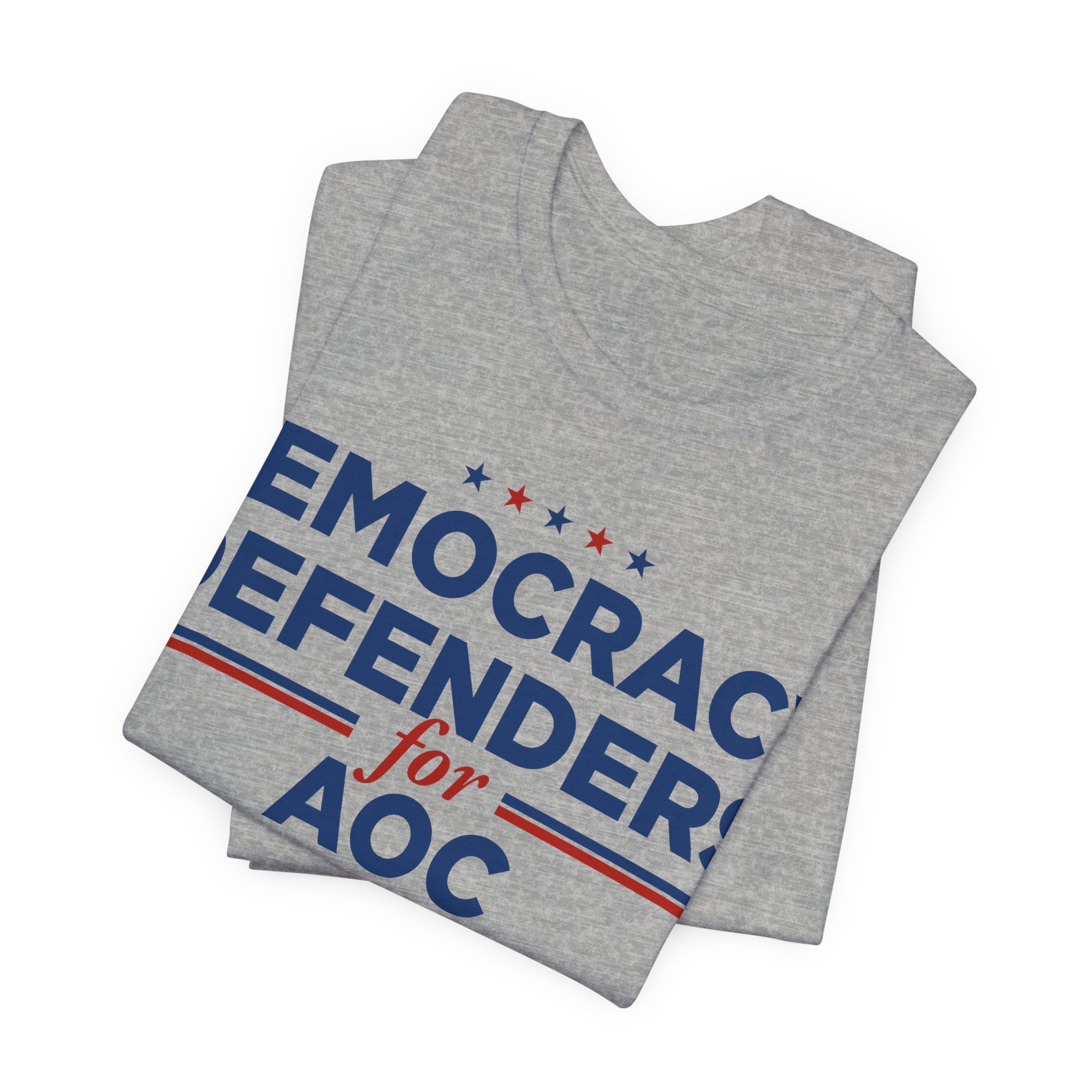 Democracy Defenders for AOC 2028 T-Shirt | Bella+Canvas 3001 Political Graphic Tee