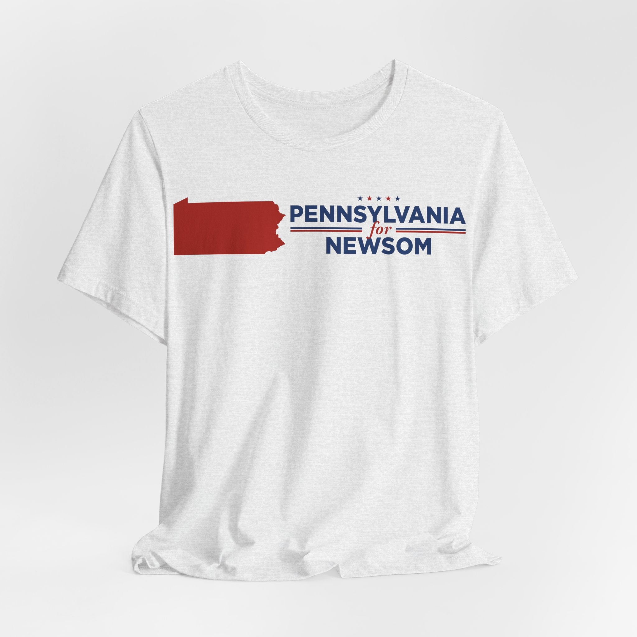 Pennsylvania for Gavin Newsom for President Campaign T-Shirt 2028