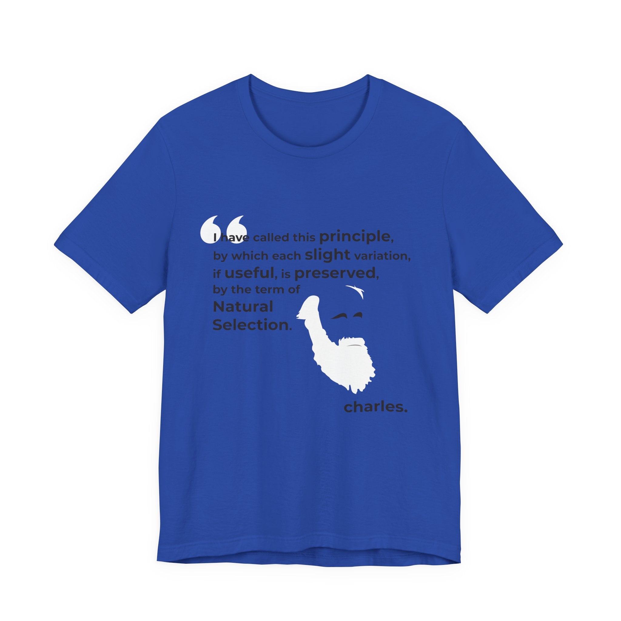Charles Darwin Natural Selection Unisex Jersey Short Sleeve T-Shirt - Science Enthusiast