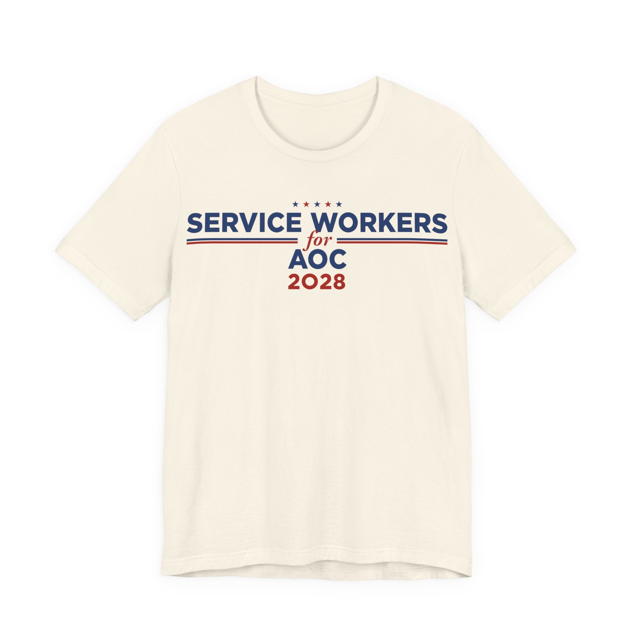 Service Workers for AOC for President Campaign T-Shirt 2028