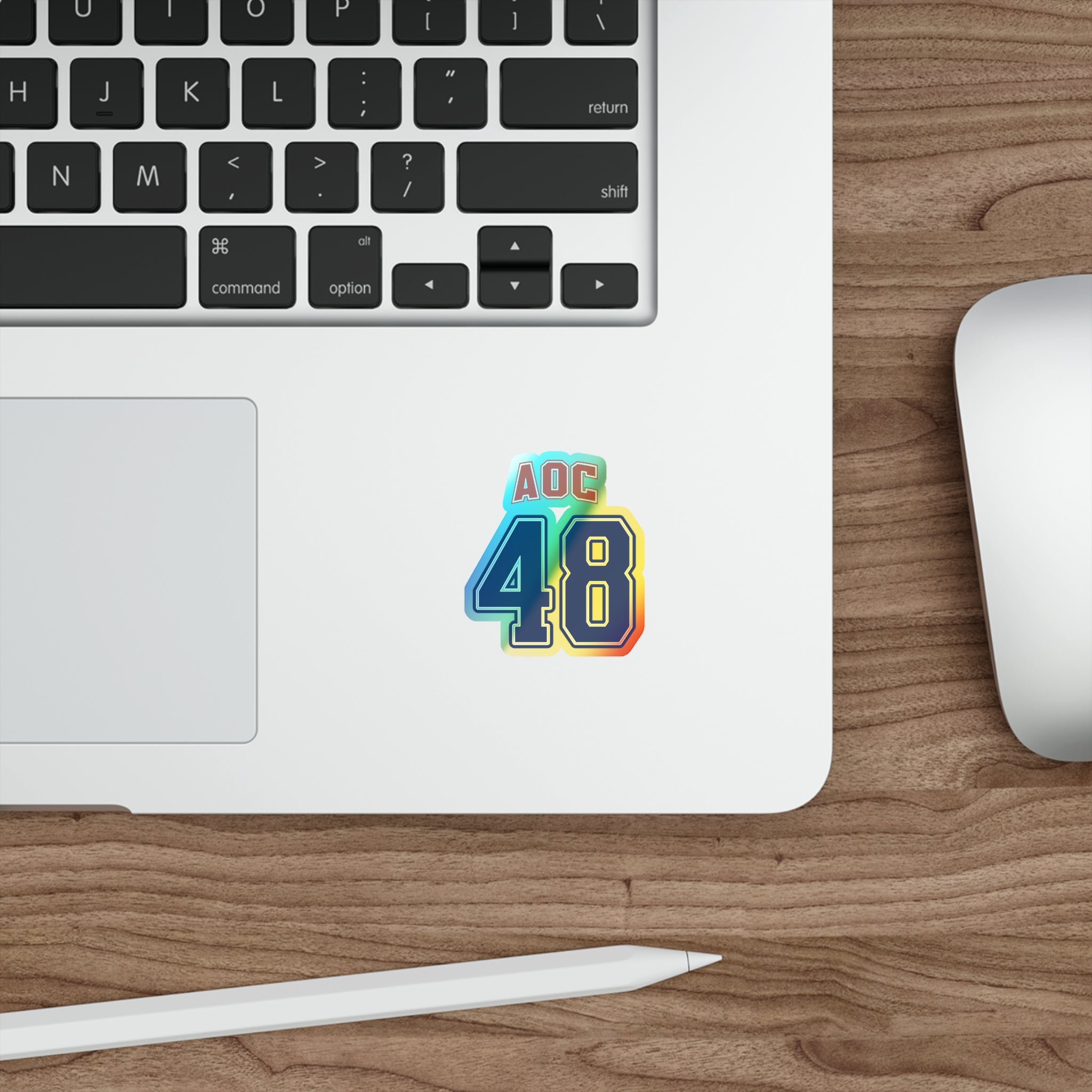 Holographic Team AOC for 48th President Sticker