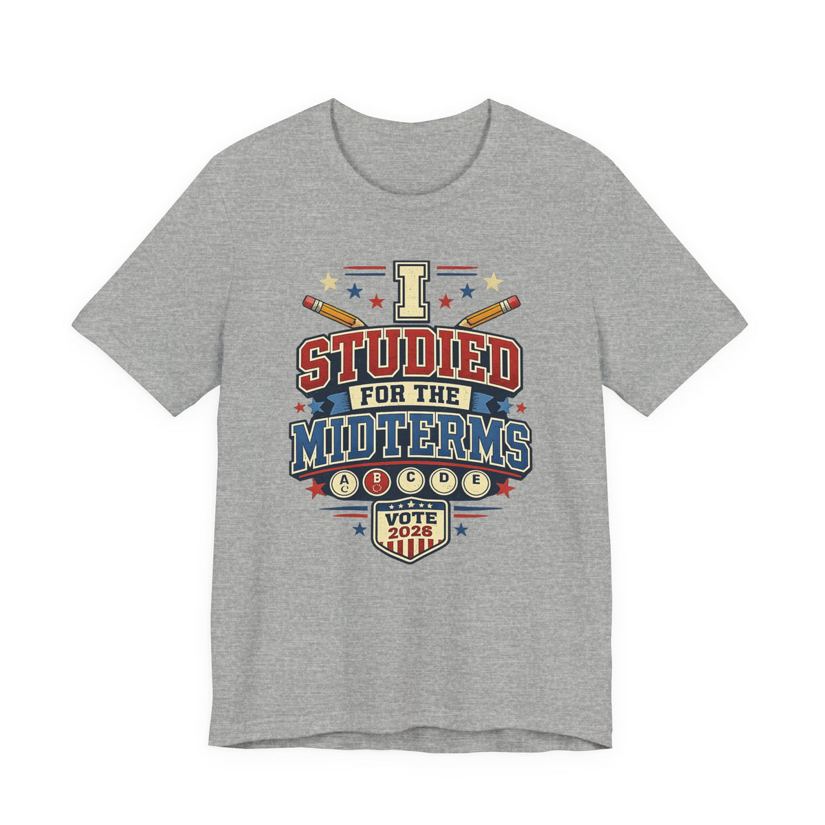 I Studied for the Midterms 2026 T-Shirt – Funny Voting Shirt, Retro Political Tee, Election Day Apparel