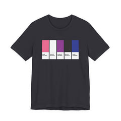 Funny Genderfluid Pride Flag Pantone Colors Unisex Jersey Short Sleeve T-Shirt