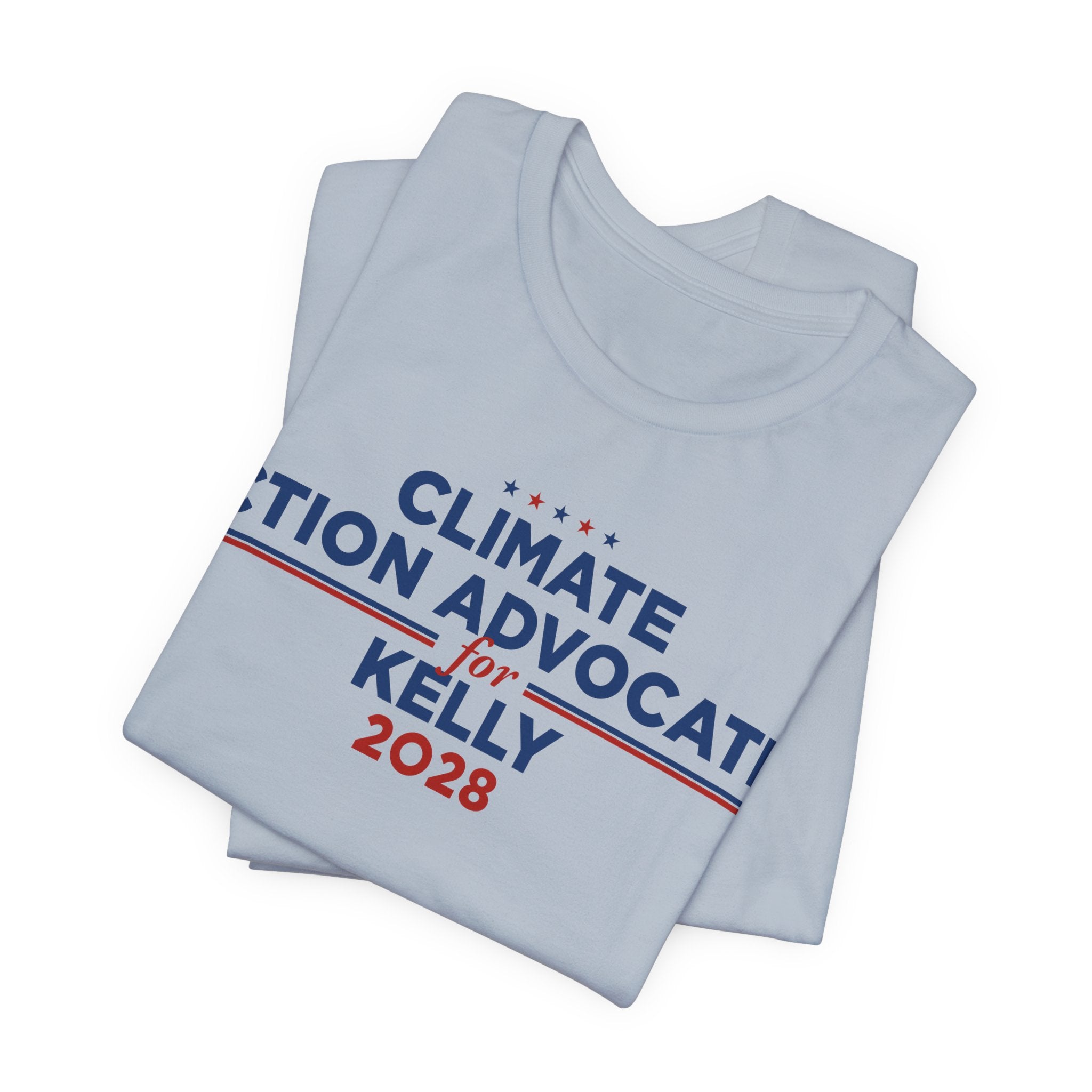 Climate Action Advocates for Kelly 2028 T-Shirt | Bella+Canvas 3001 Political Graphic Tee