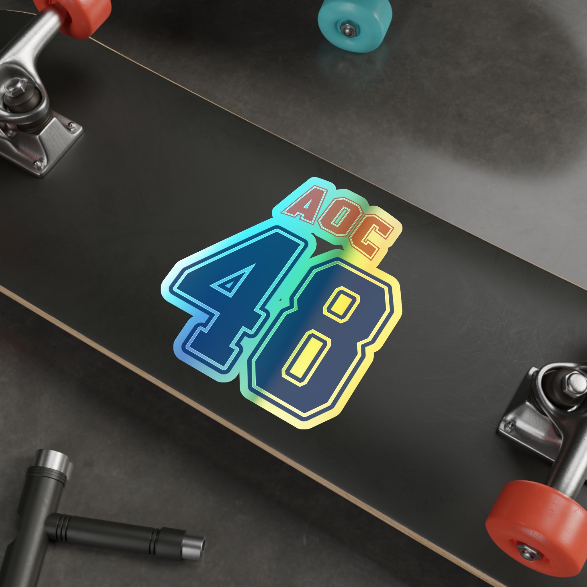 Holographic Team AOC for 48th President Sticker