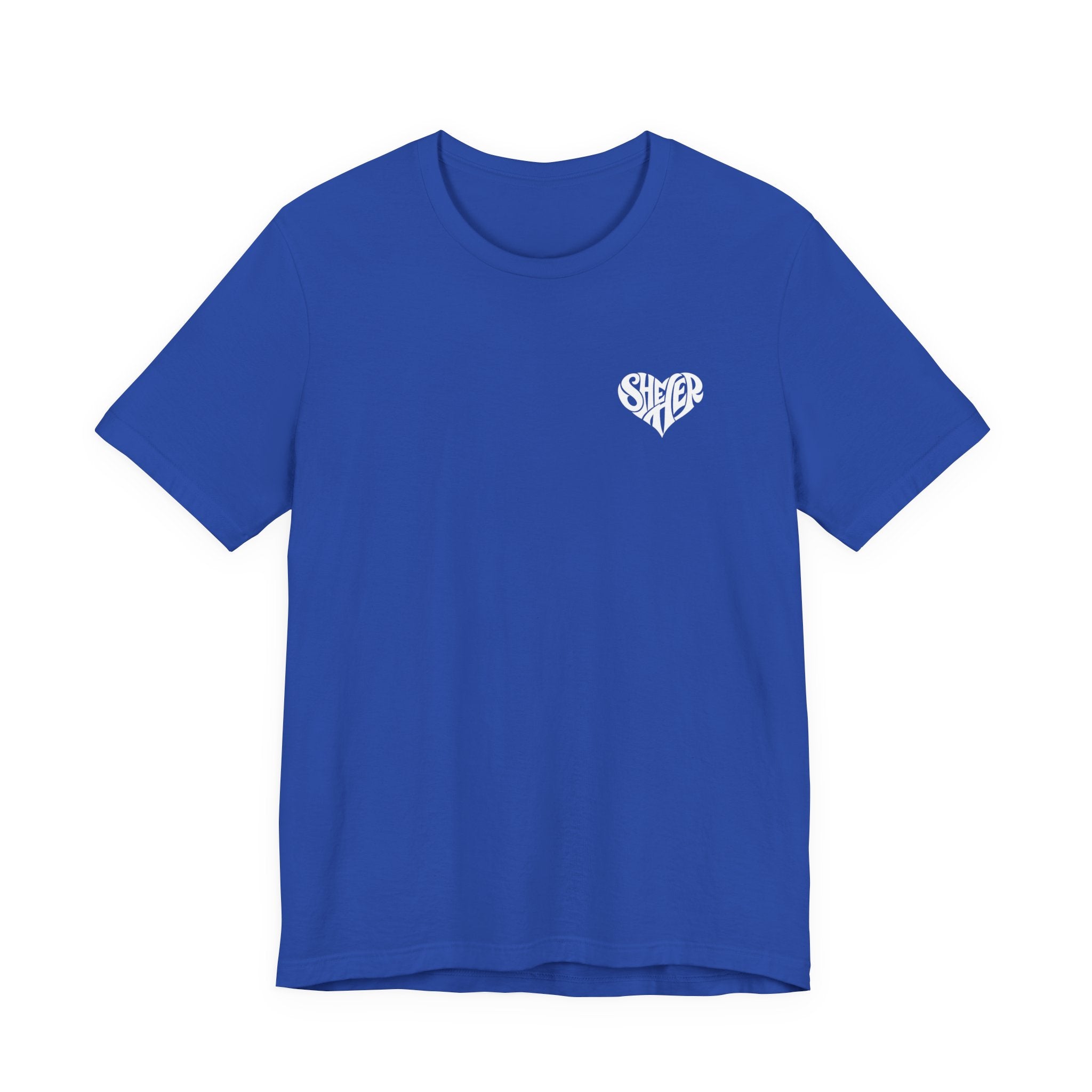 She/Her Heart Pronoun T-Shirt – Minimalist Chest Graphic Tee