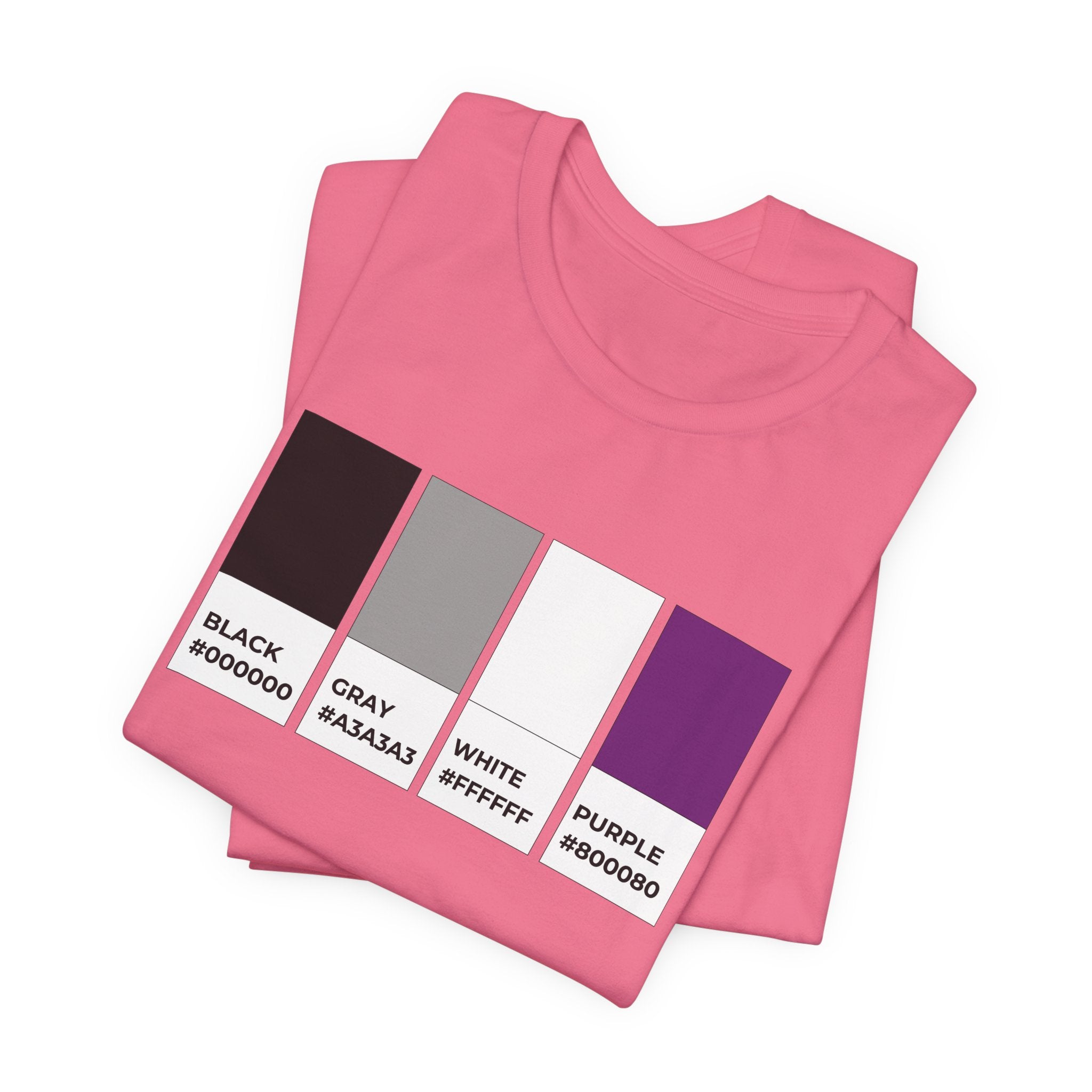 Funny Asexual Pride Flag Pantone Colors Unisex Jersey Short Sleeve T-Shirt
