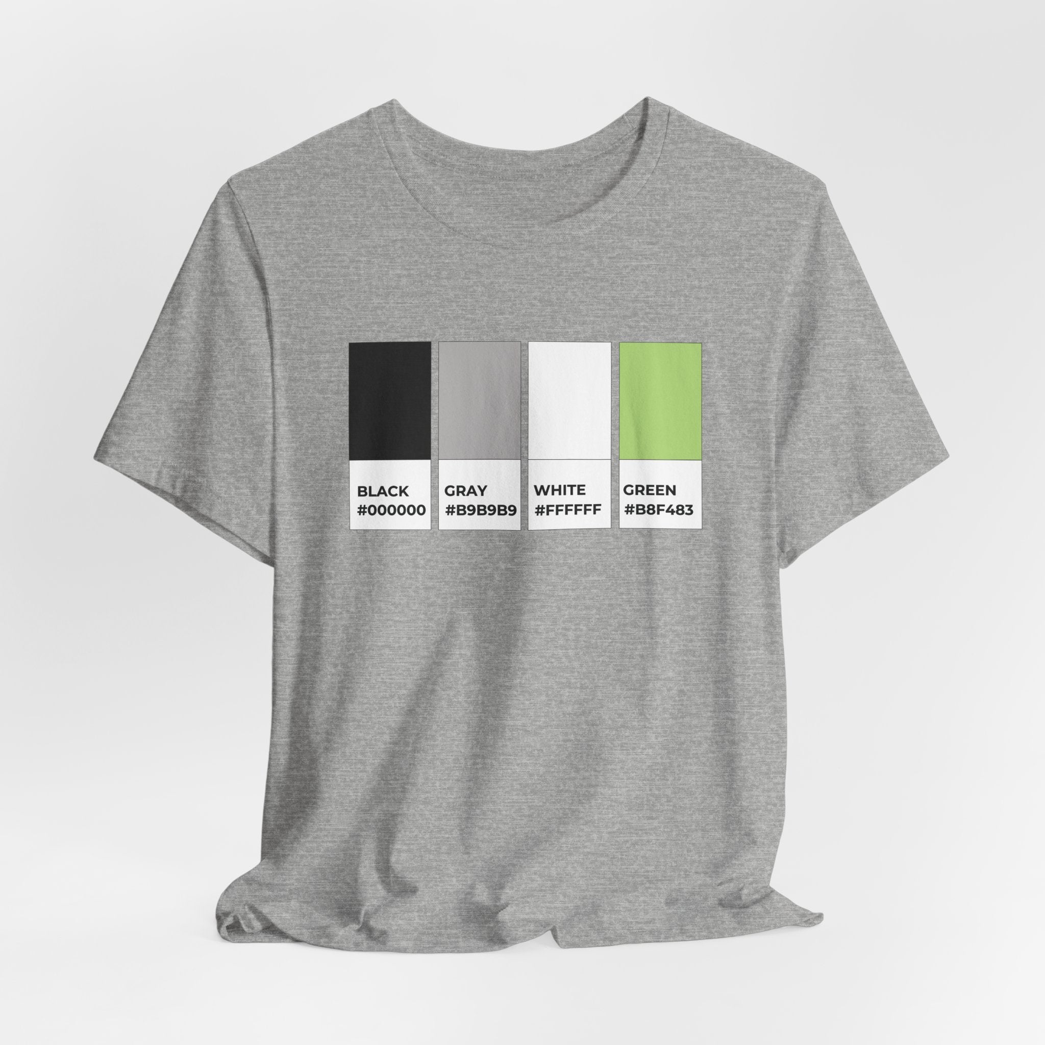 Funny Agender Pride Flag Pantone Colors Unisex Jersey Short Sleeve T-Shirt