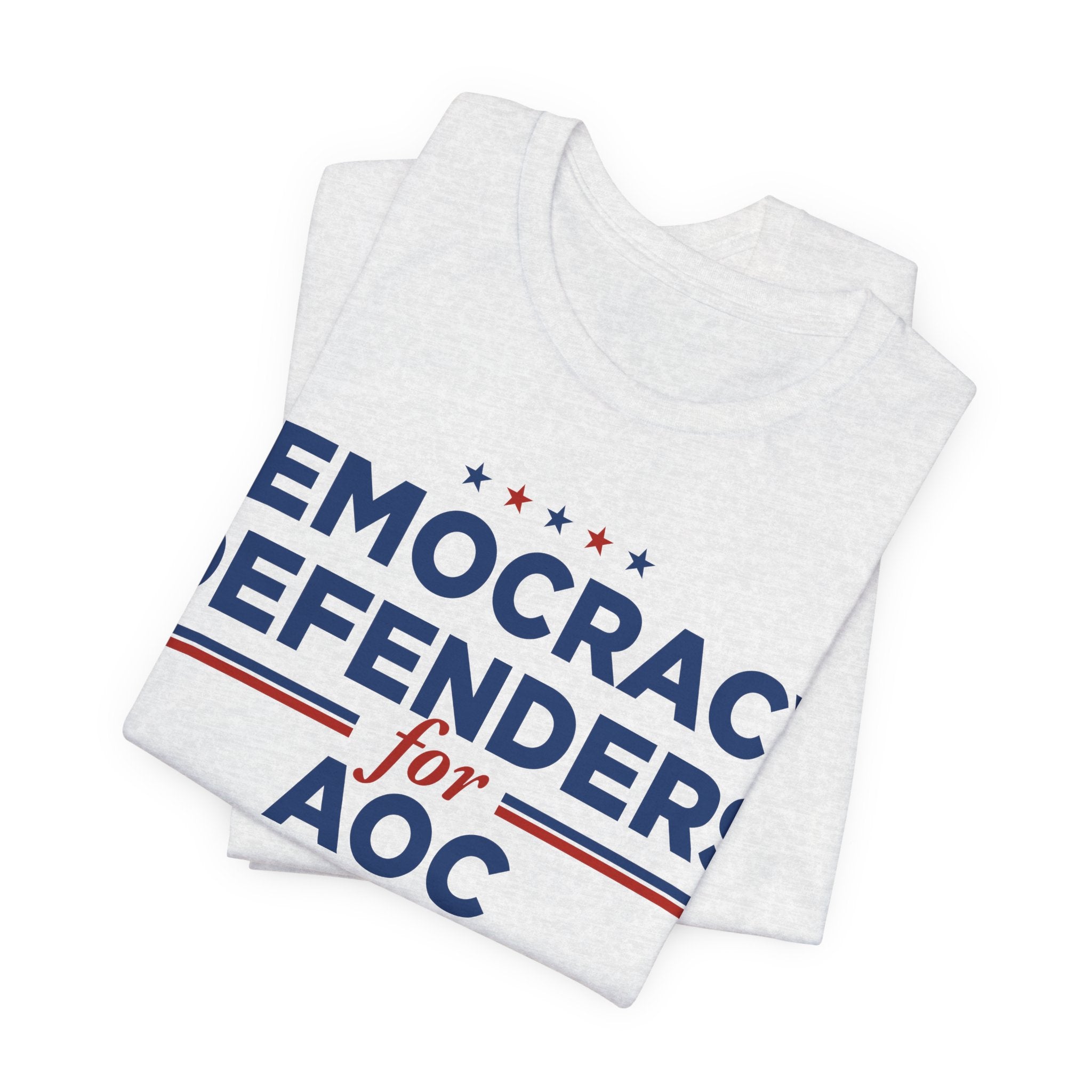 Democracy Defenders for AOC 2028 T-Shirt | Bella+Canvas 3001 Political Graphic Tee
