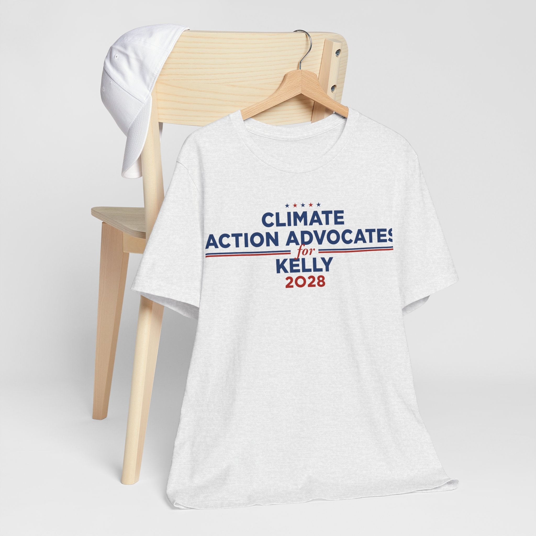 Climate Action Advocates for Kelly 2028 T-Shirt | Bella+Canvas 3001 Political Graphic Tee