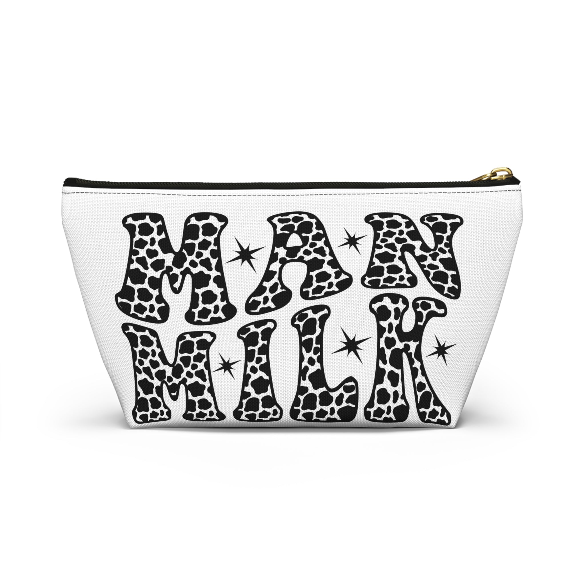 Funny Man Milk Testosterone Storage Bag with T-Bottom - FTM Transition Medication Pouch - Gender Affirming Transgender Gift - Travel or Pride Parade Meds Pouch