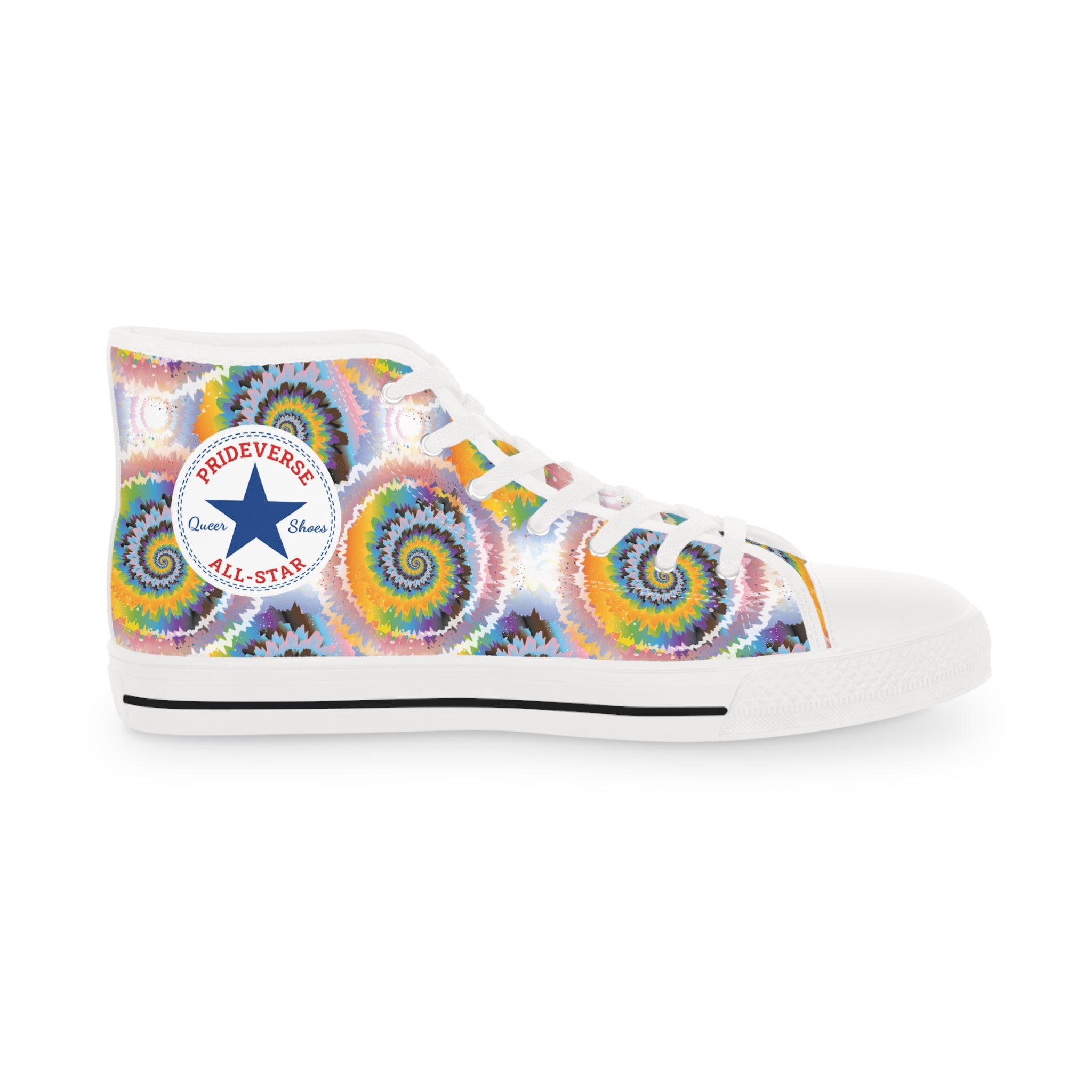 Progress Pride Tye Die Prideverse Men's High Top Sneakers