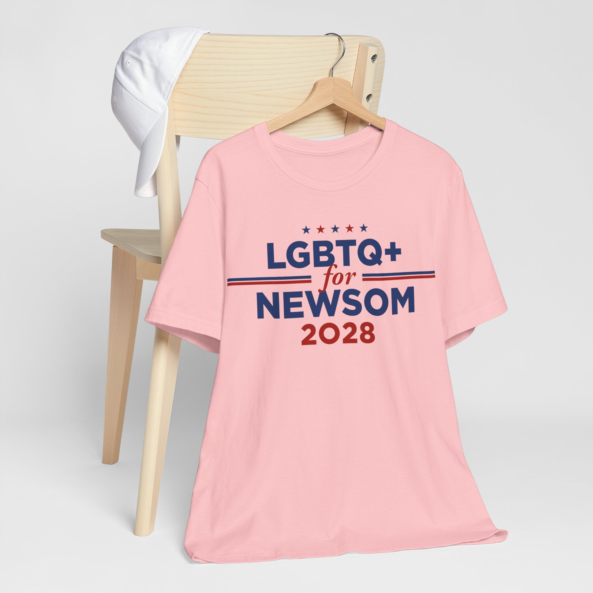 LGBTQ+ for Gavin Newsom for President Campaign T-Shirt 2028