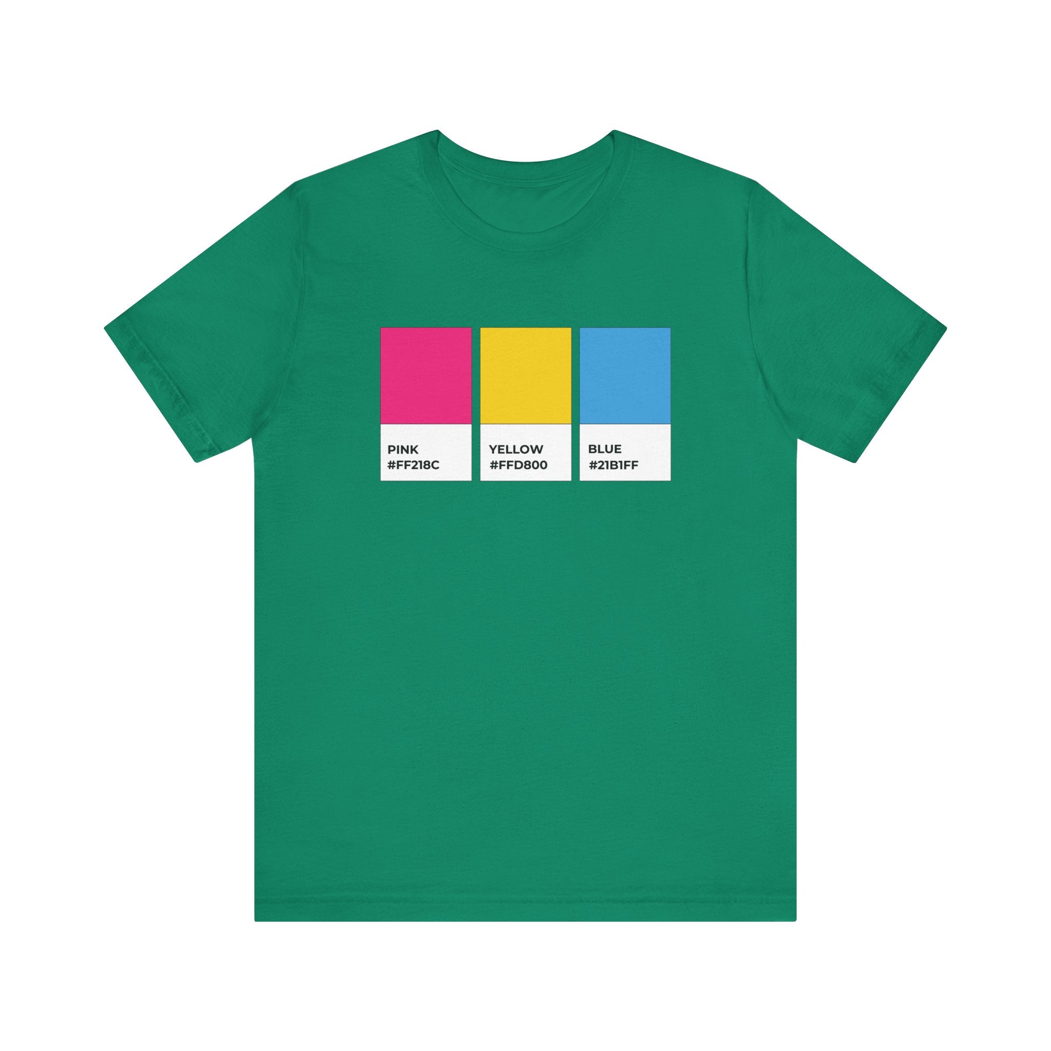 Funny Pansexual Pride Flag Pantone Colors Unisex Jersey Short Sleeve T-Shirt