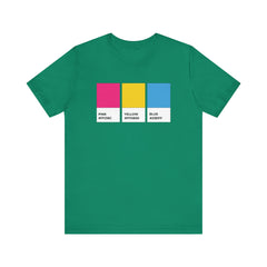 Funny Pansexual Pride Flag Pantone Colors Unisex Jersey Short Sleeve T-Shirt