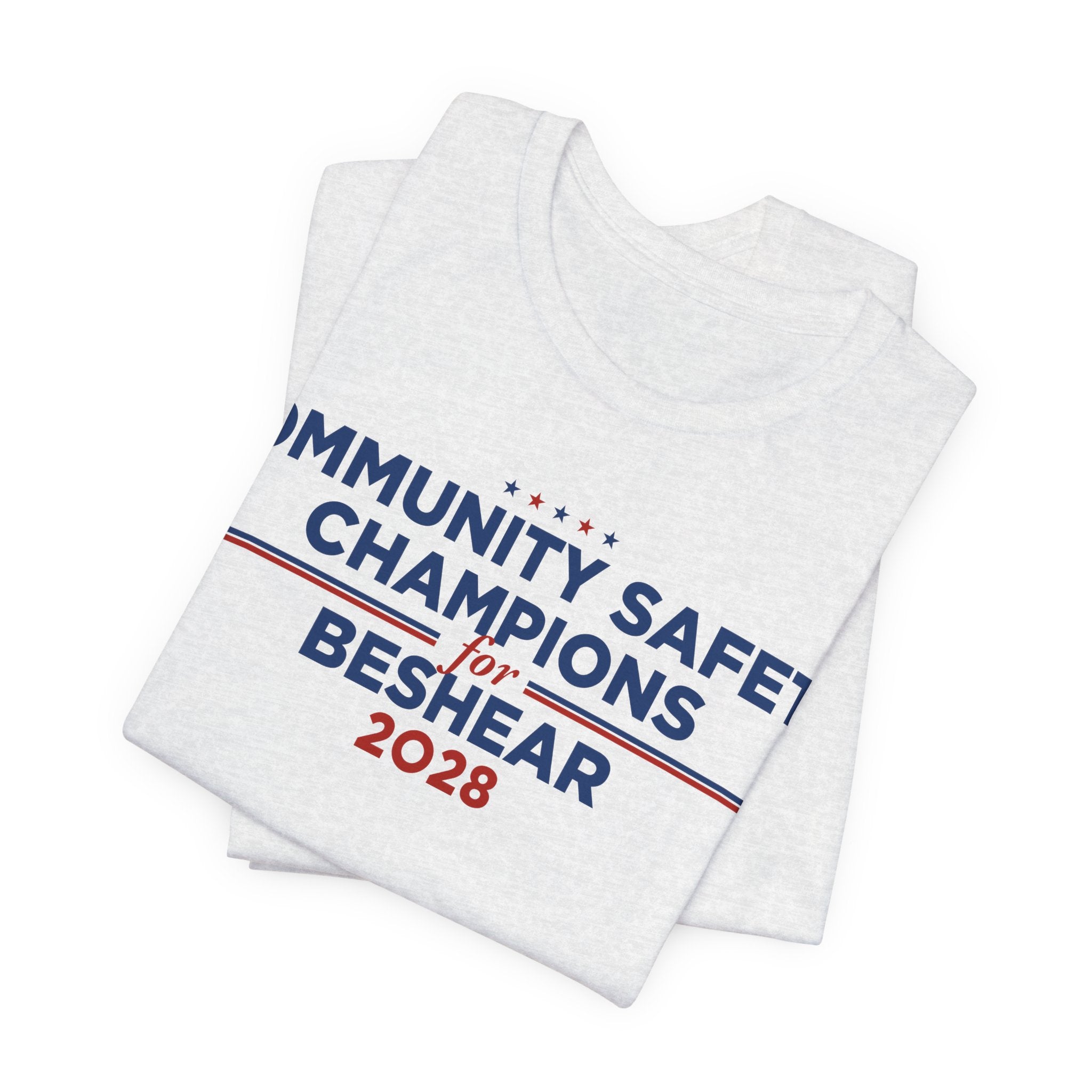 Community Safety Champions for Beshear 2028 T-Shirt | Bella+Canvas 3001 Political Graphic Tee