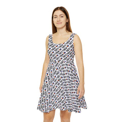 They/Them Pride Pattern Skater Dress | All-Over Print Pronoun Dress