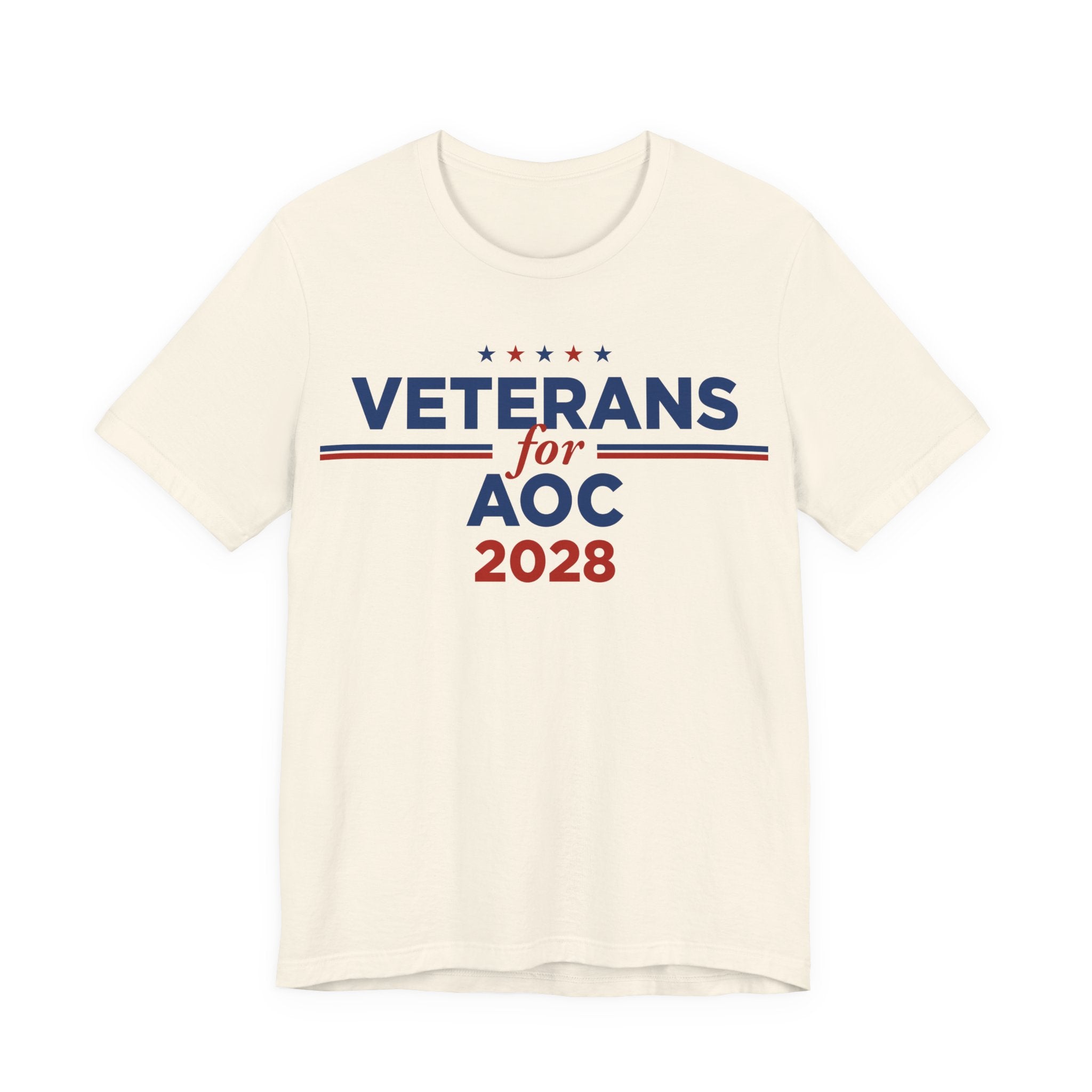 Veterans for AOC for President Campaign T-Shirt 2028