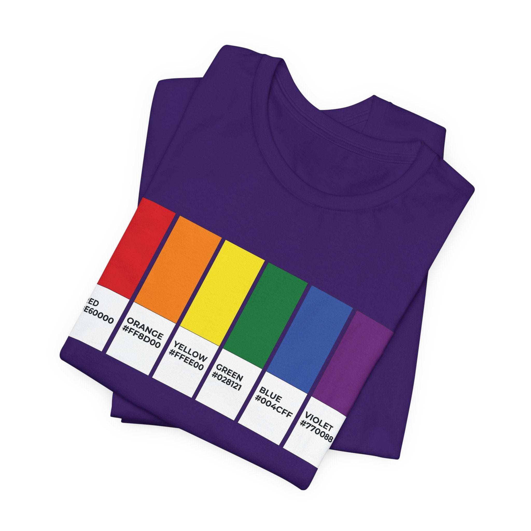 Funny LGBTQIA Pride Flag Pantone Colors Unisex Jersey Short Sleeve T-Shirt