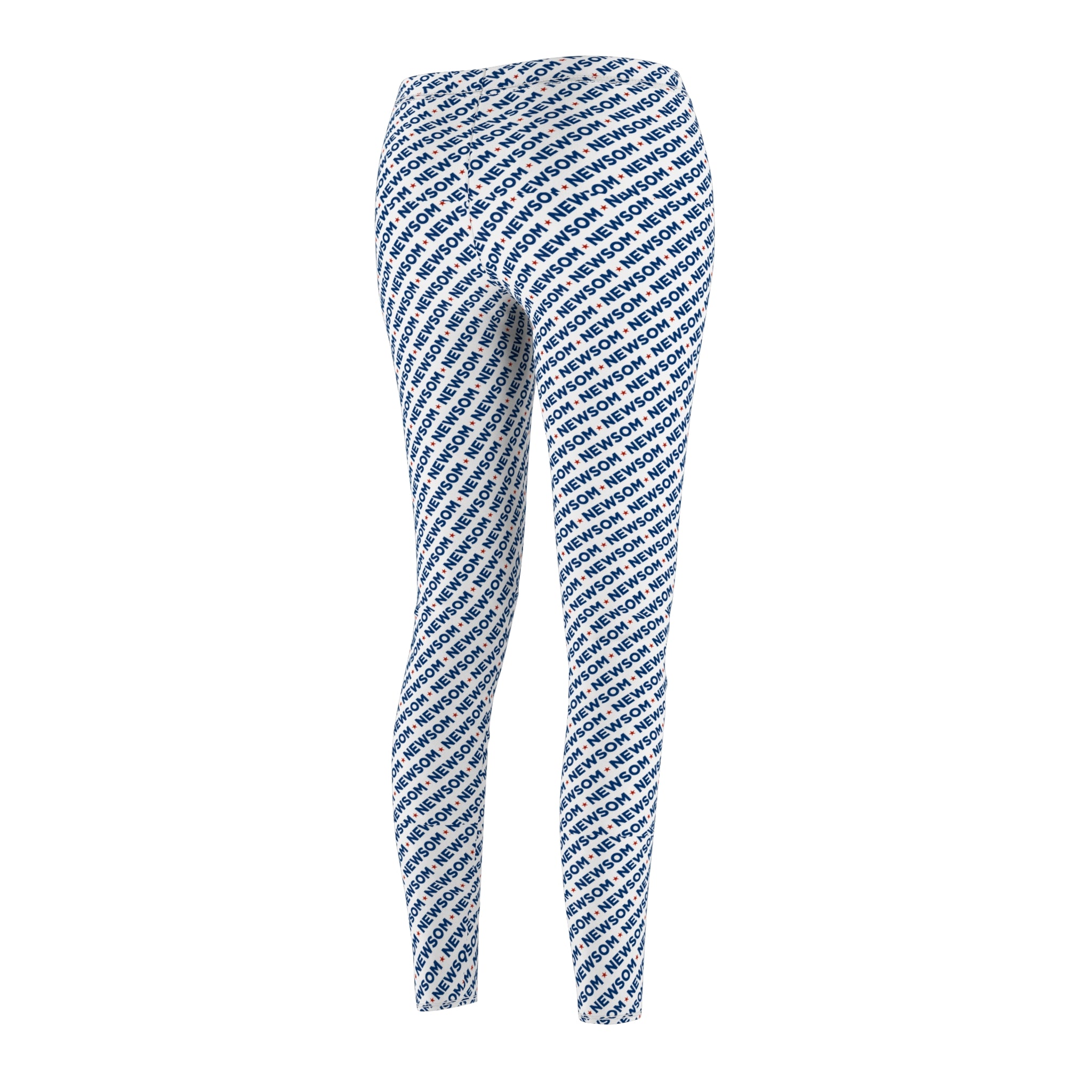 Gavin Newsom All-Over Print Leggings – Political Graphic Leggings for Progressive Everyday Style