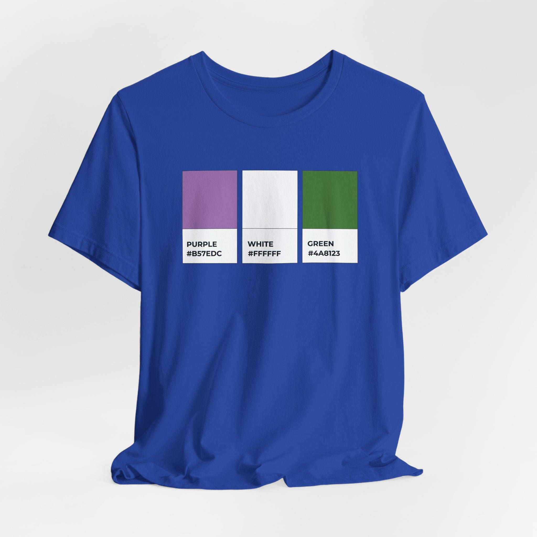 Funny Genderqueer Pride Flag Pantone Colors Unisex Jersey Short Sleeve T-Shirt