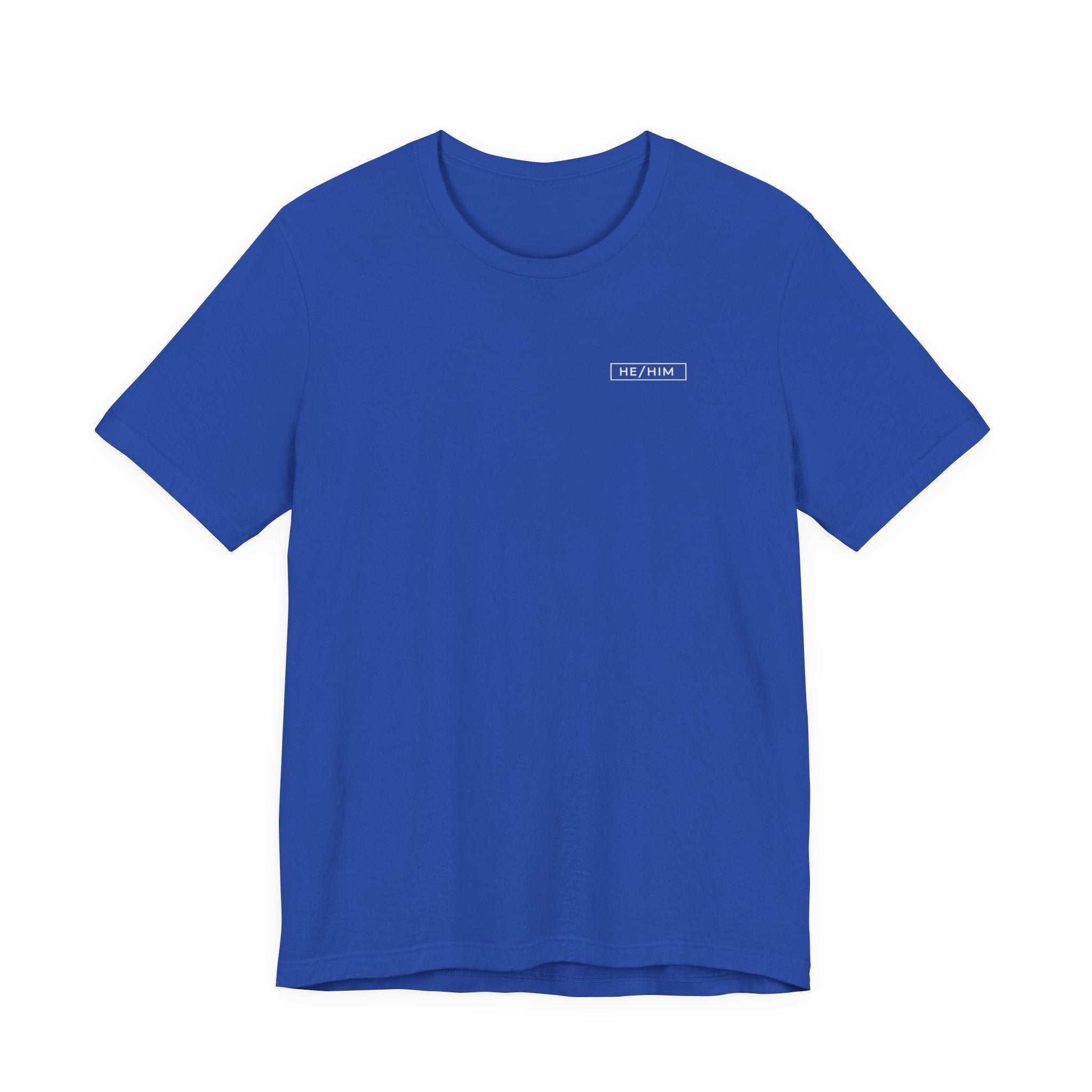He/Him Pronoun T-Shirt – Minimalist Chest Graphic Tee