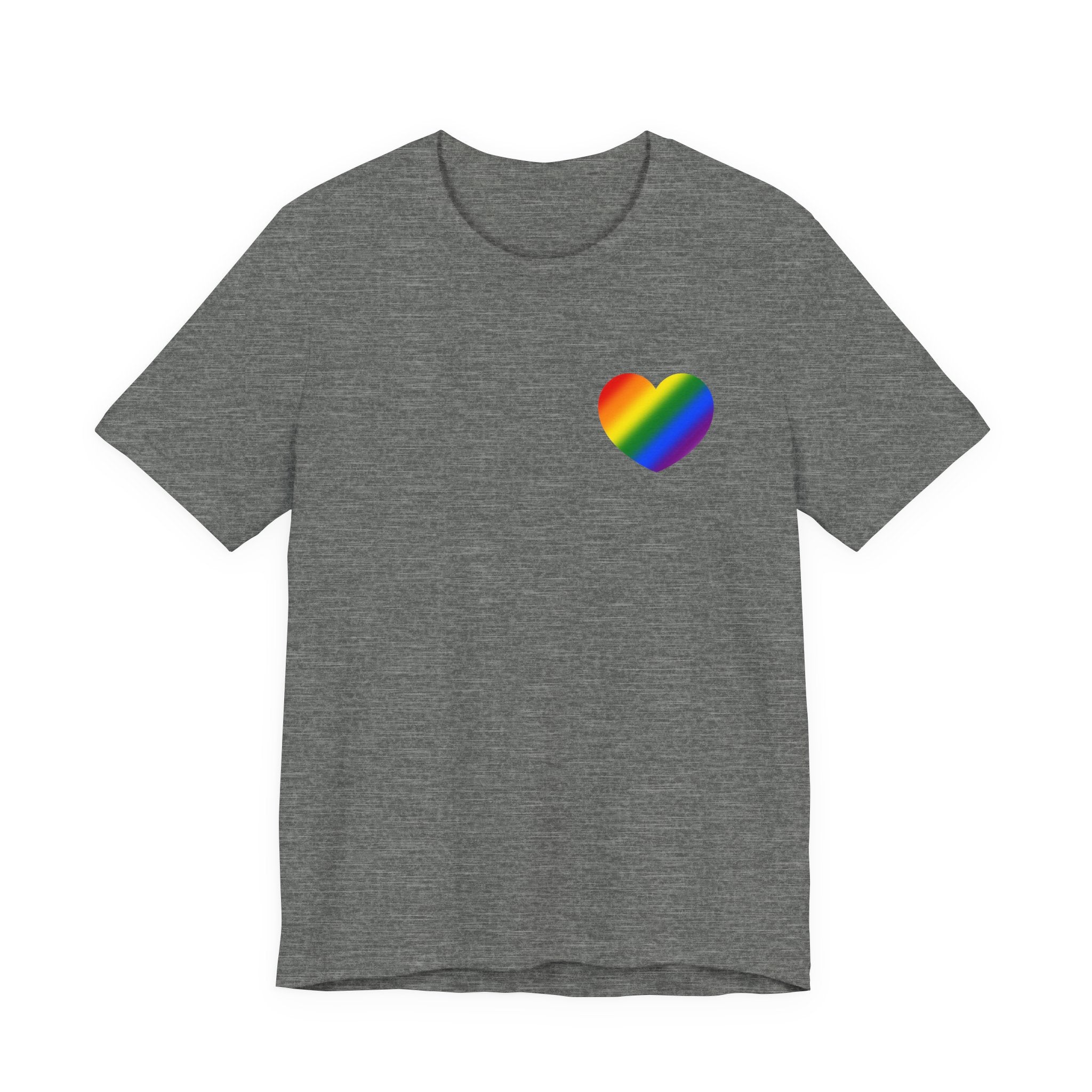 Rainbow Heart T-Shirt – Minimalist LGBTQ Pride Tee