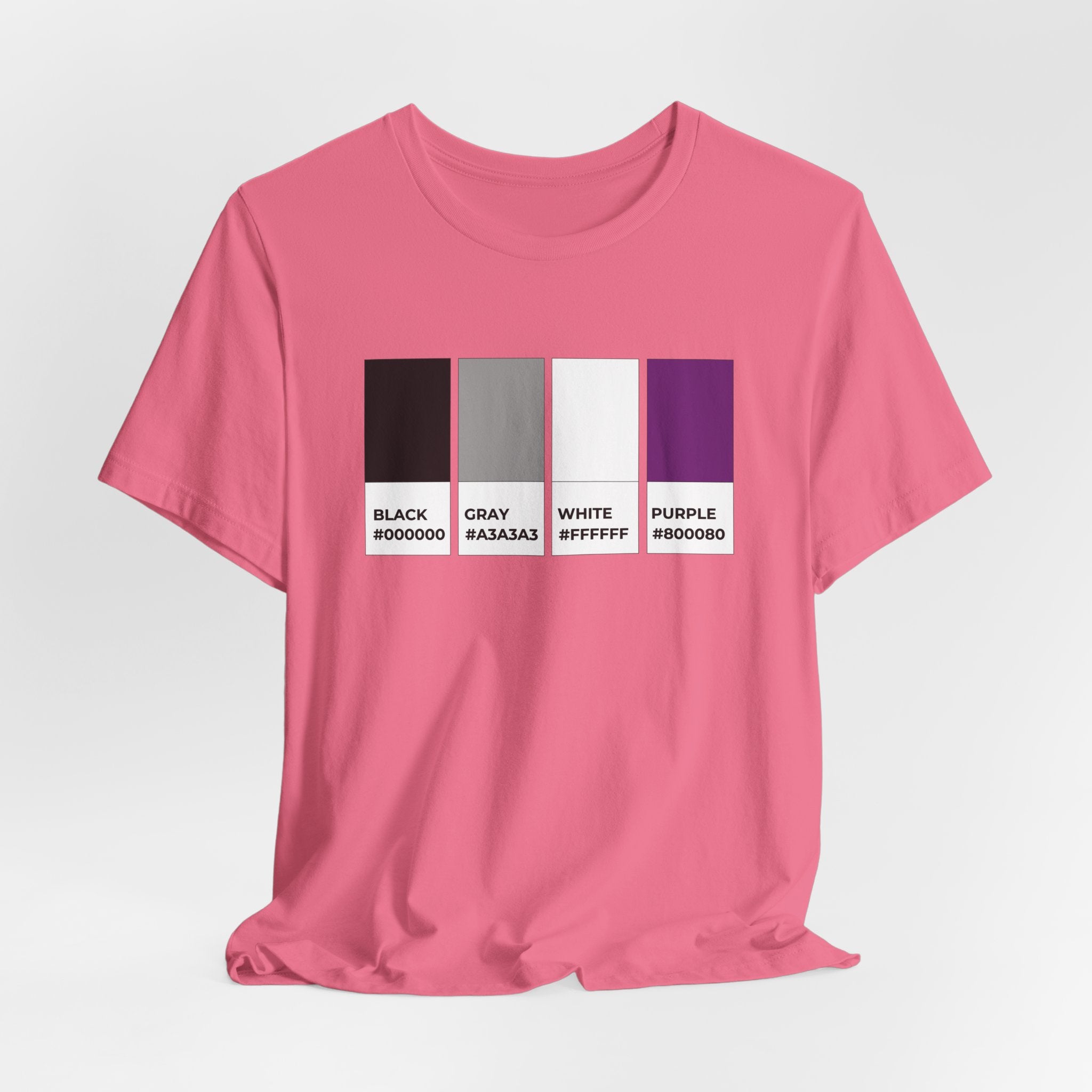 Funny Asexual Pride Flag Pantone Colors Unisex Jersey Short Sleeve T-Shirt