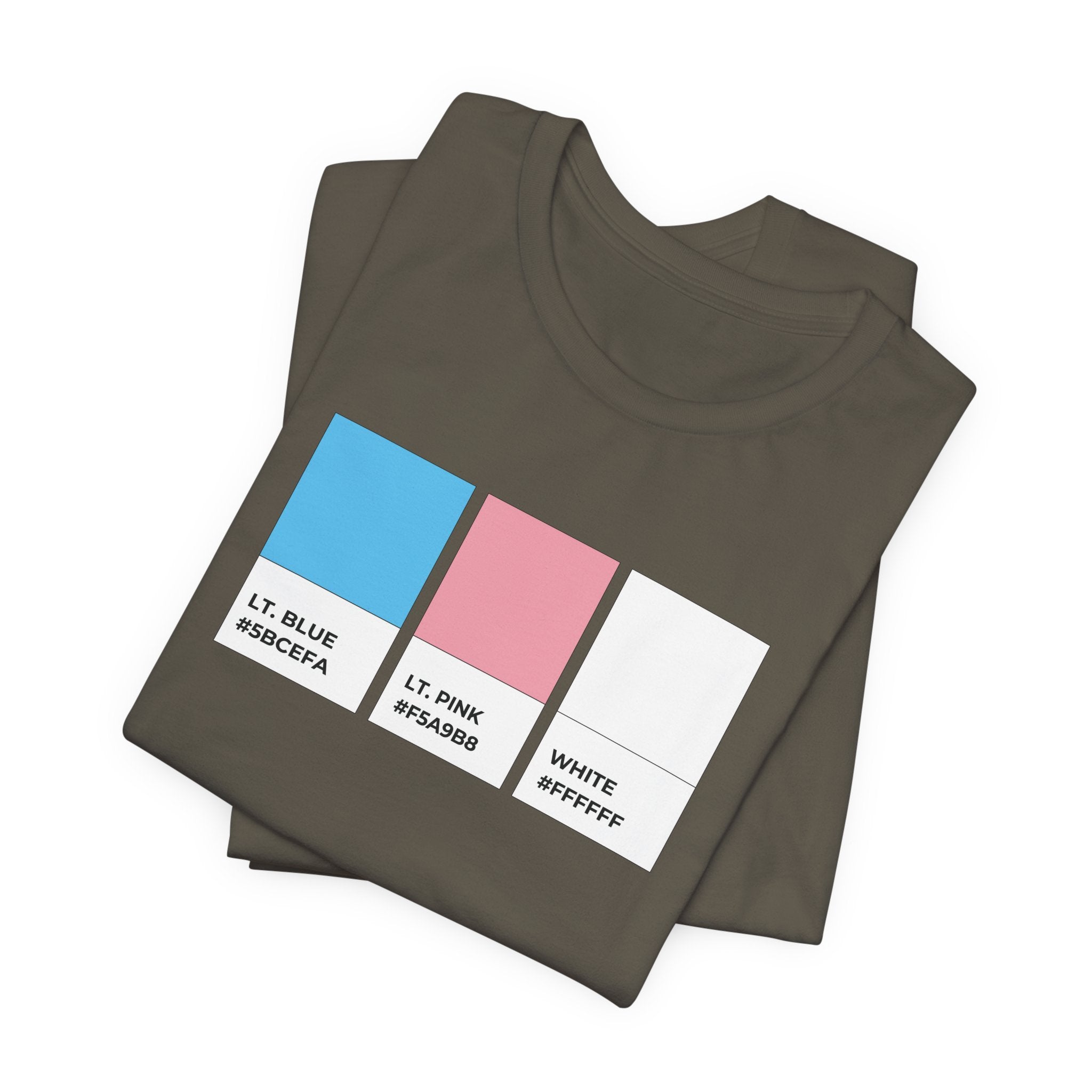 Funny Transgender Trans Pride Flag Pantone Colors Unisex Short Sleeve T-Shirt