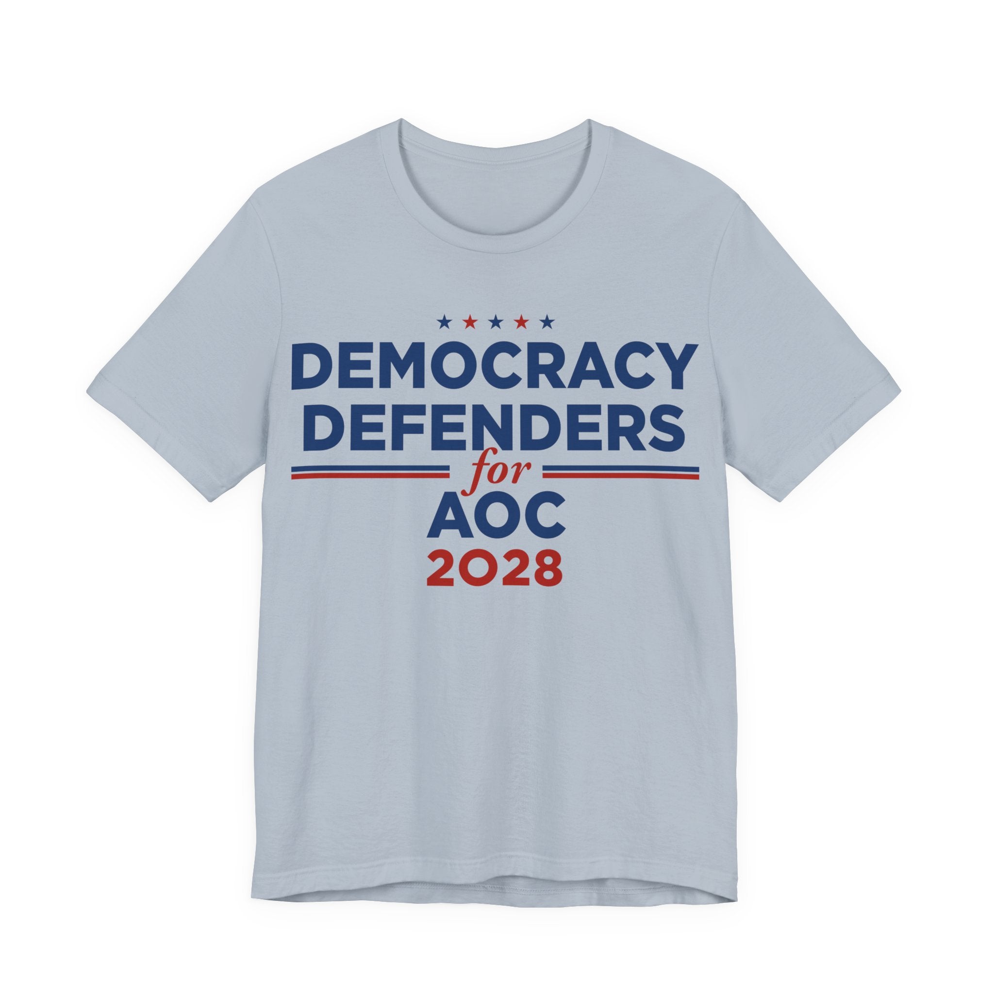 Democracy Defenders for AOC 2028 T-Shirt | Bella+Canvas 3001 Political Graphic Tee