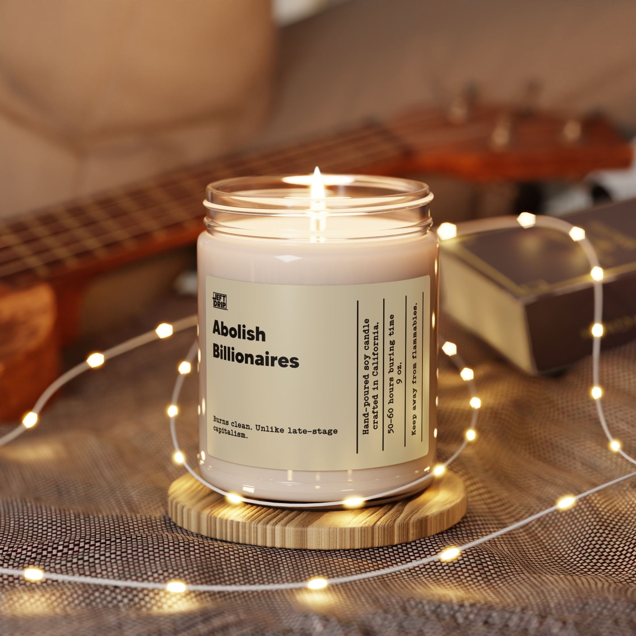 Abolish Billionaires – Hand-Poured Soy Candle (9 oz)
