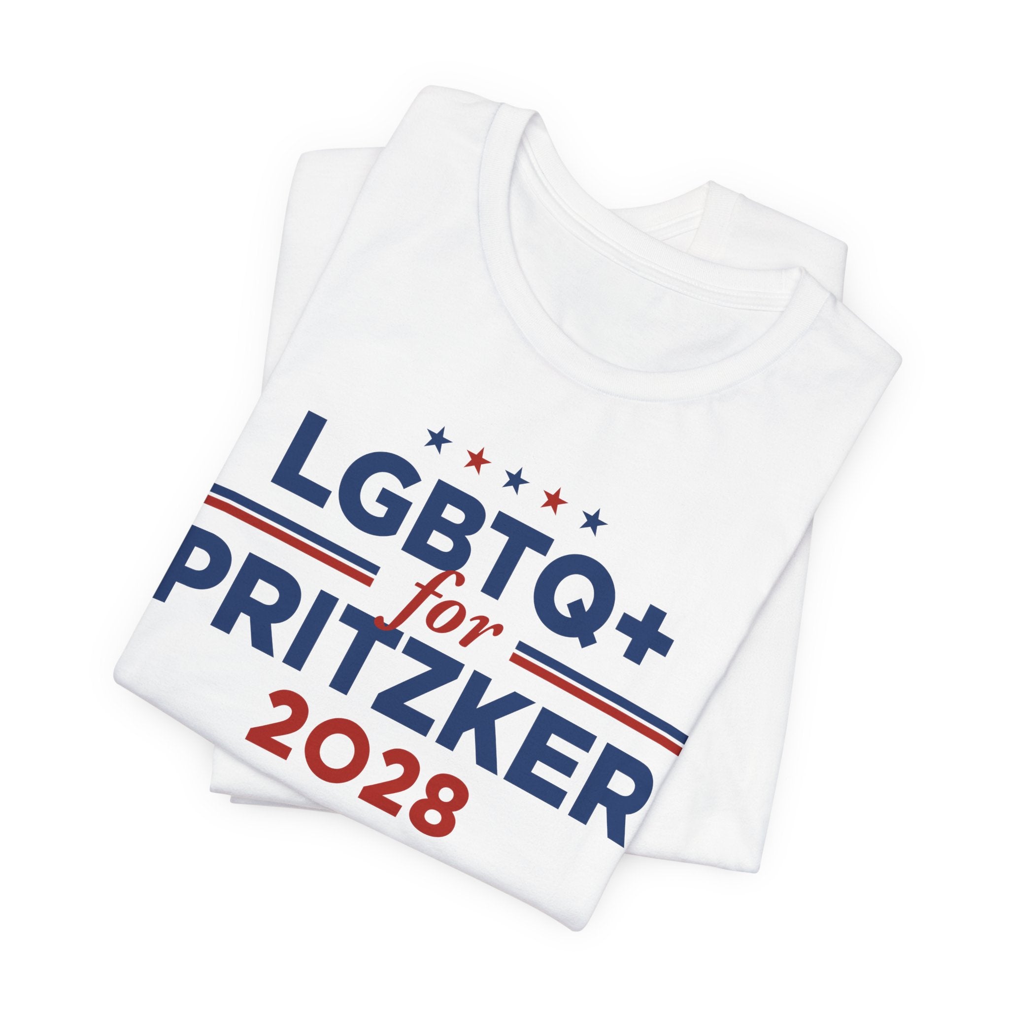 LGBTQ+ for J.B. Pritzker for President Campaign T-Shirt 2028