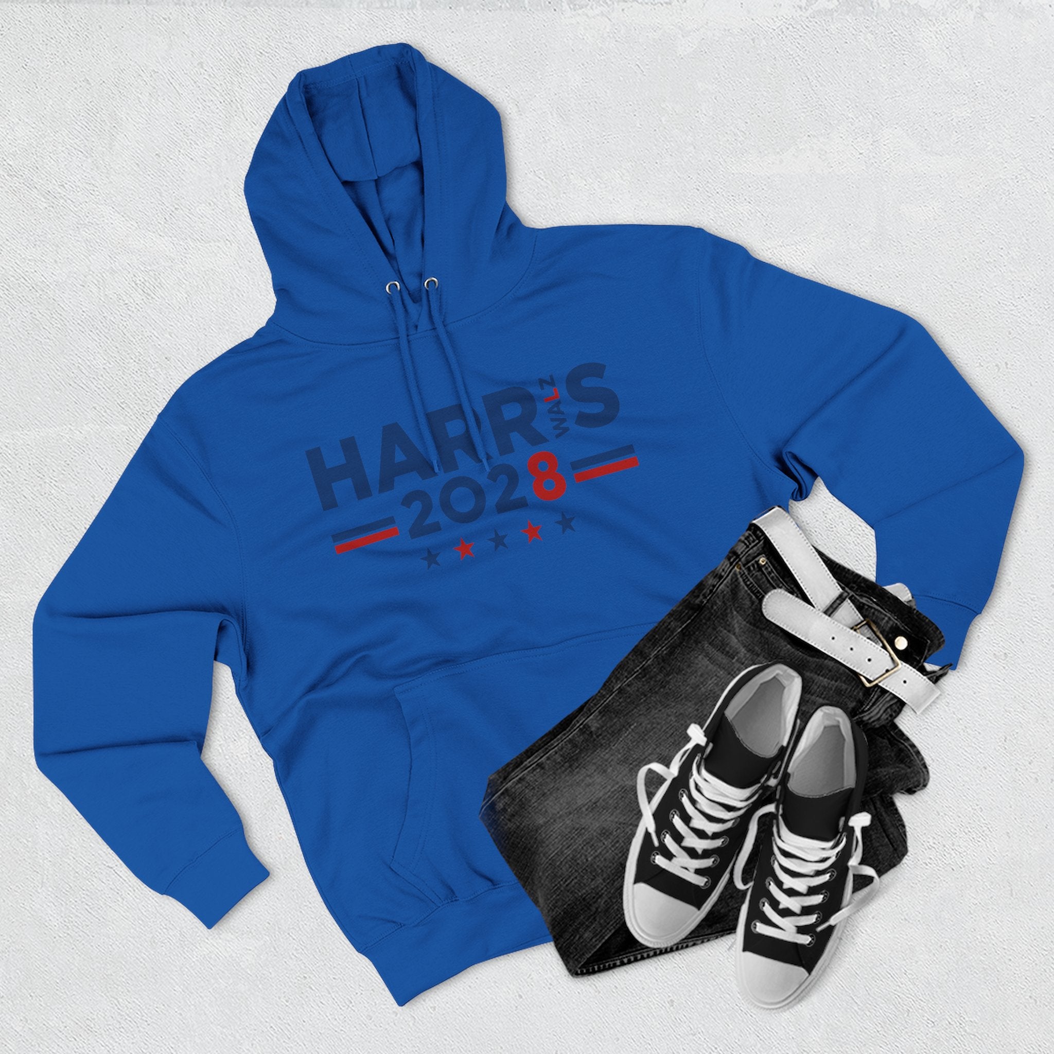 Premium Kamala Harris Tim Walz 2028 Pullover Hoodie