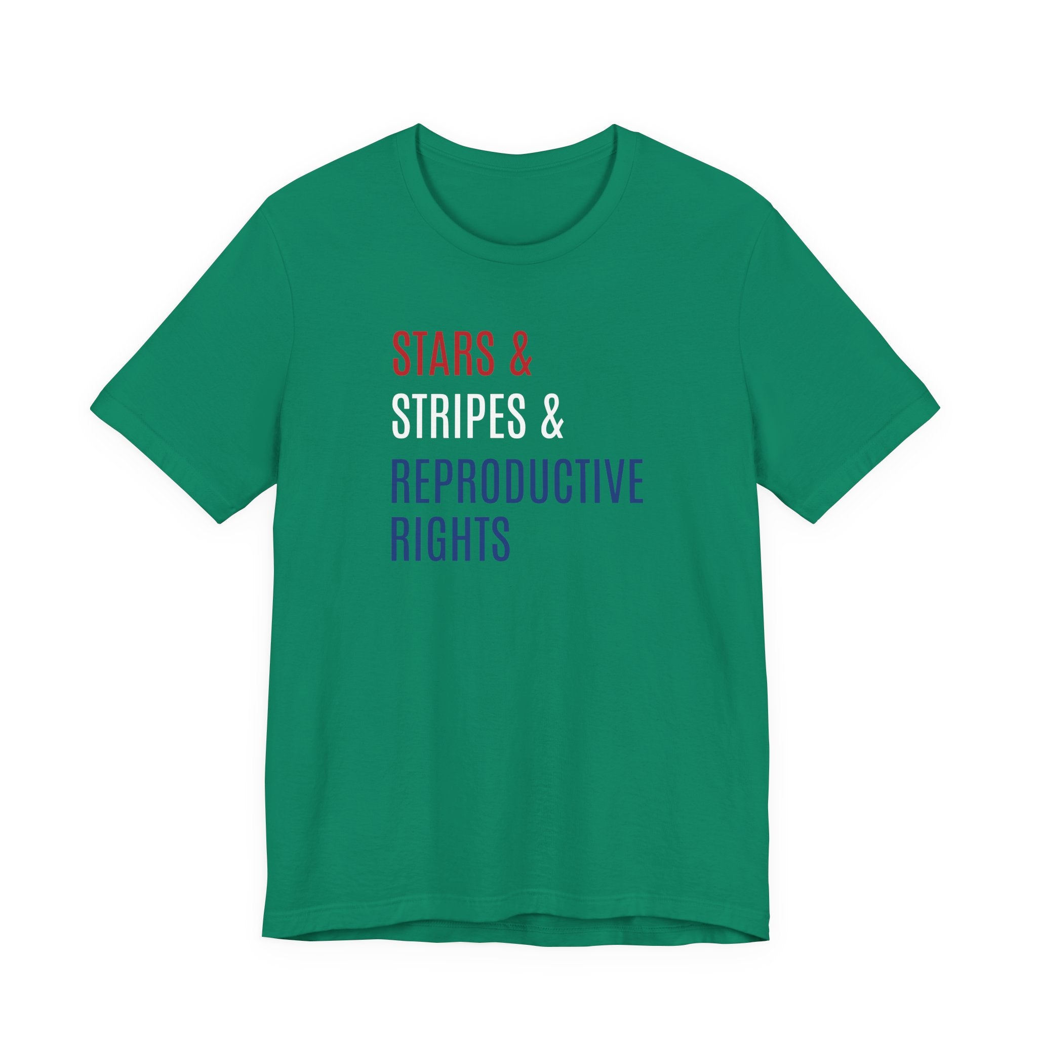Stars, Stripes, Reproductive Rights Unisex T-Shirt - Red White Blue Patriotic Shirt - Pro-Choice - Women's Rights