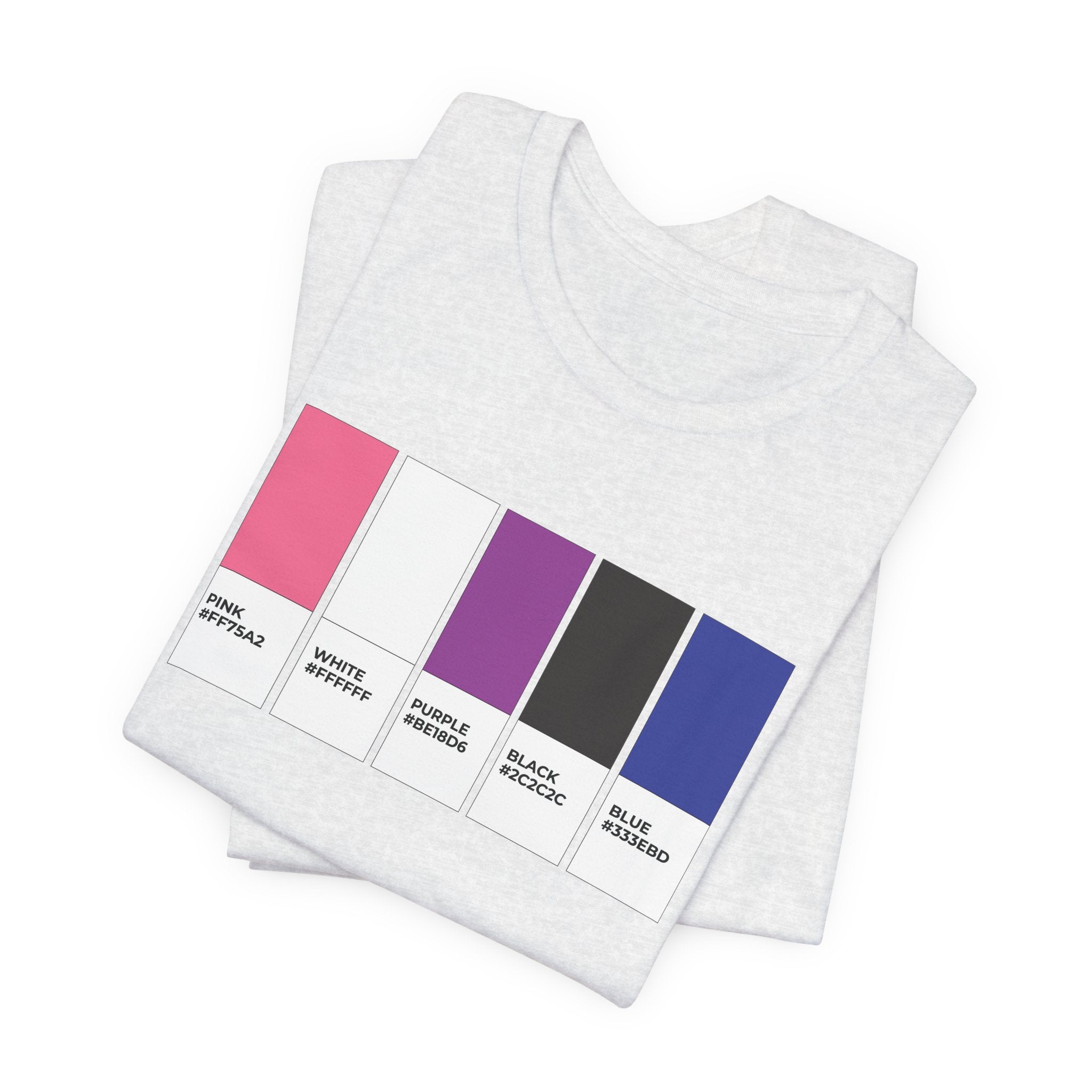 Funny Genderfluid Pride Flag Pantone Colors Unisex Jersey Short Sleeve T-Shirt