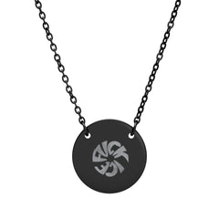 FUCK ICE Engraved Circle Necklace —  Minimalist Disc Pendant