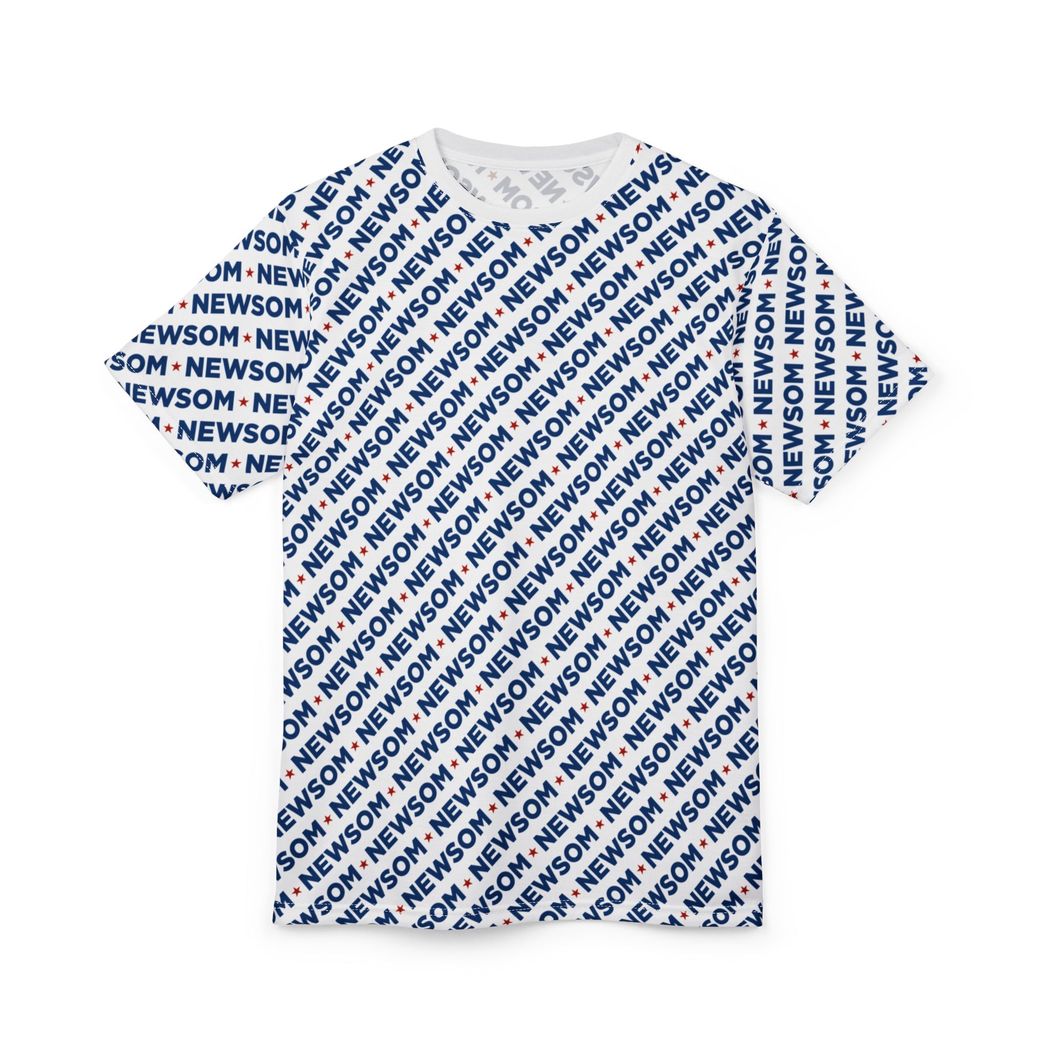 Unisex Gavin Newsom All-Over Print T-Shirt – Political Graphic Tee for Progressive Everyday Style